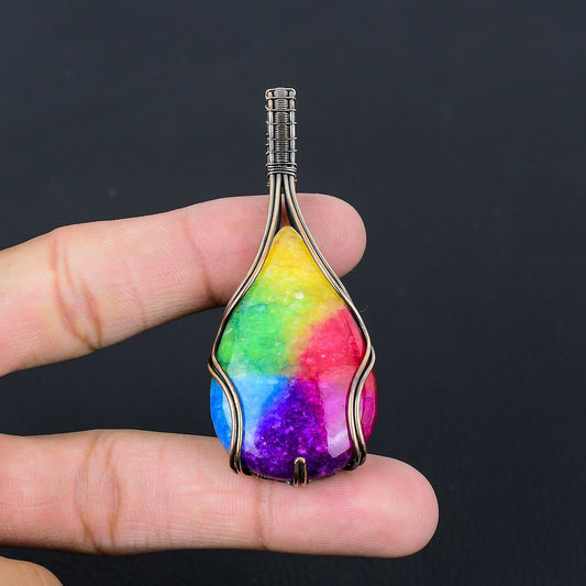 Rainbow Solar Quartz Gemstone Pendant