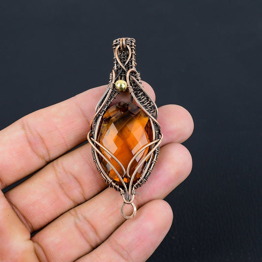 Yellow Citrine Gemstone Pendant