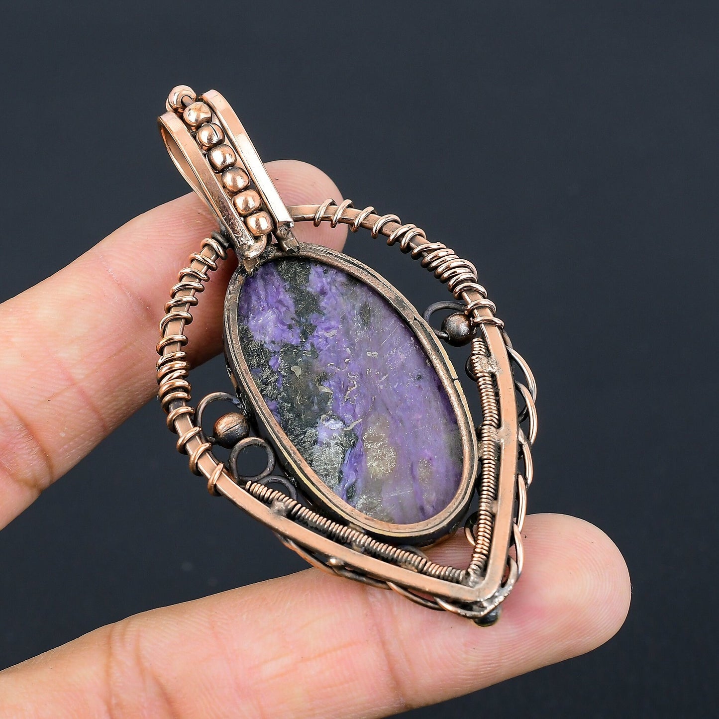 Purple Charoite Gemstone Pendant