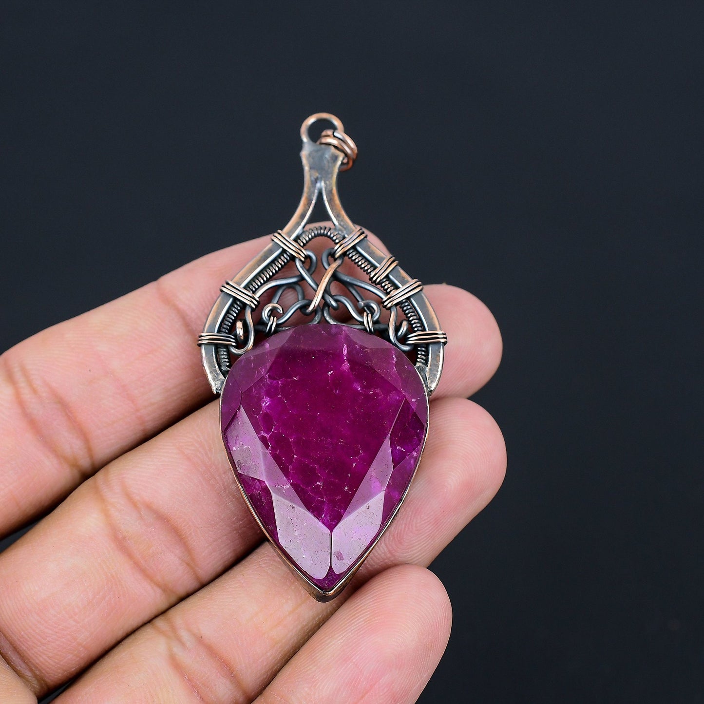 Red Ruby Gemstone Pendant