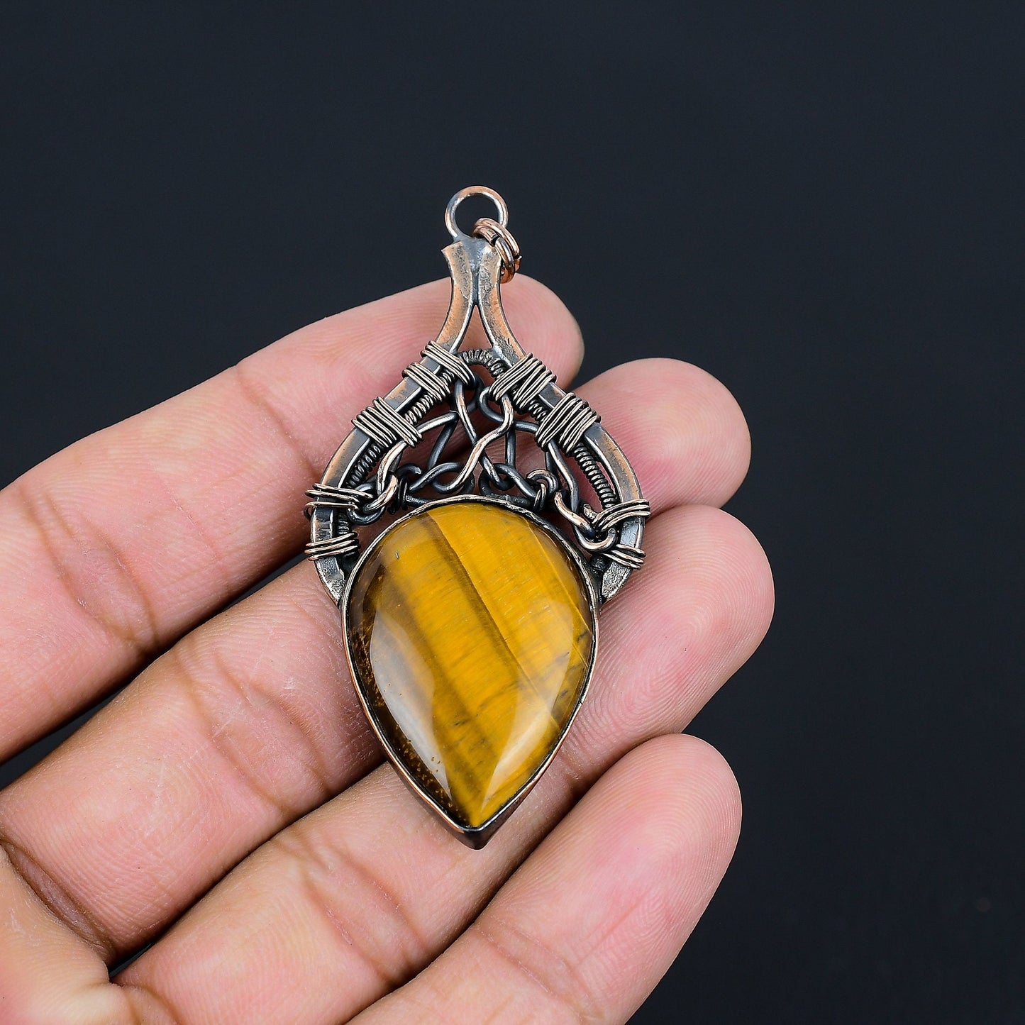 Brown Tiger Eye Gemstone Pendant