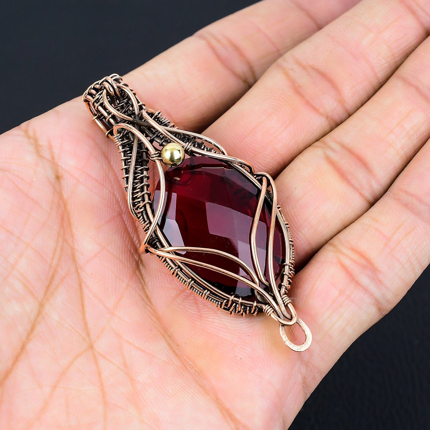 Red Garnet Gemstone Pendant