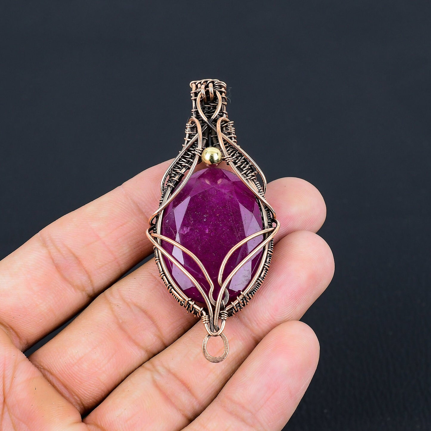 Red Ruby Gemstone Pendant