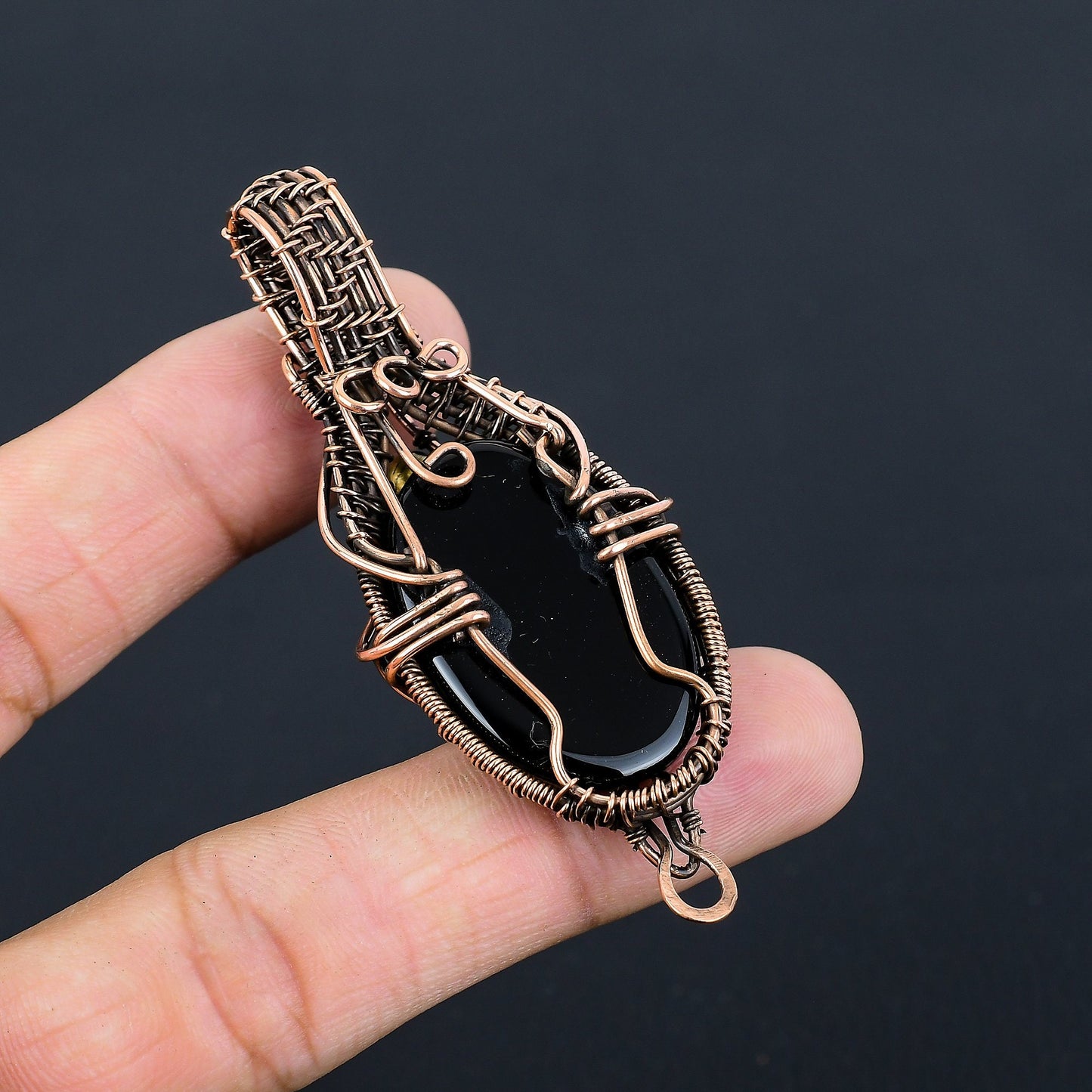 Black Onyx Gemstone Pendant