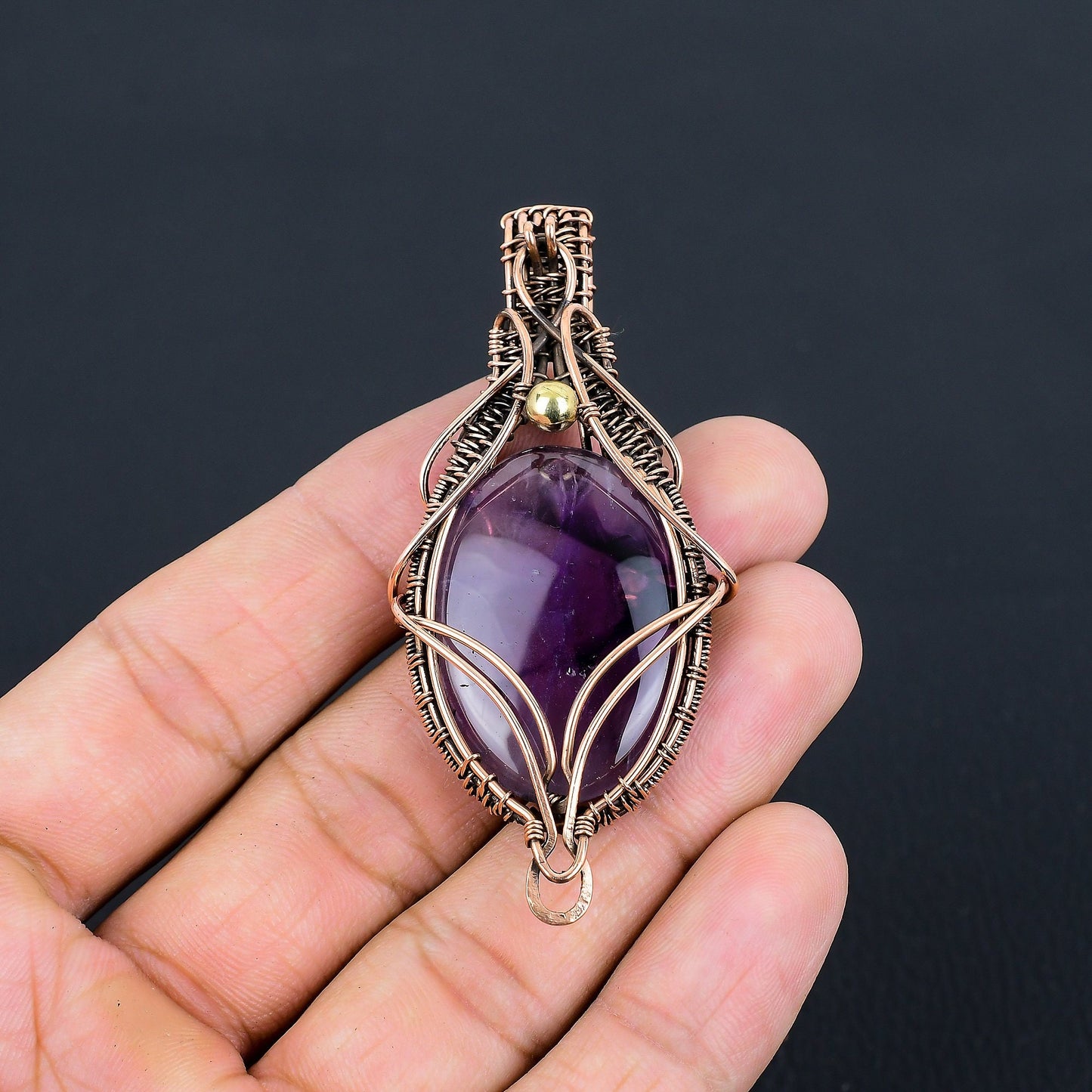 Purple Star Amethyst Gemstone Pendant