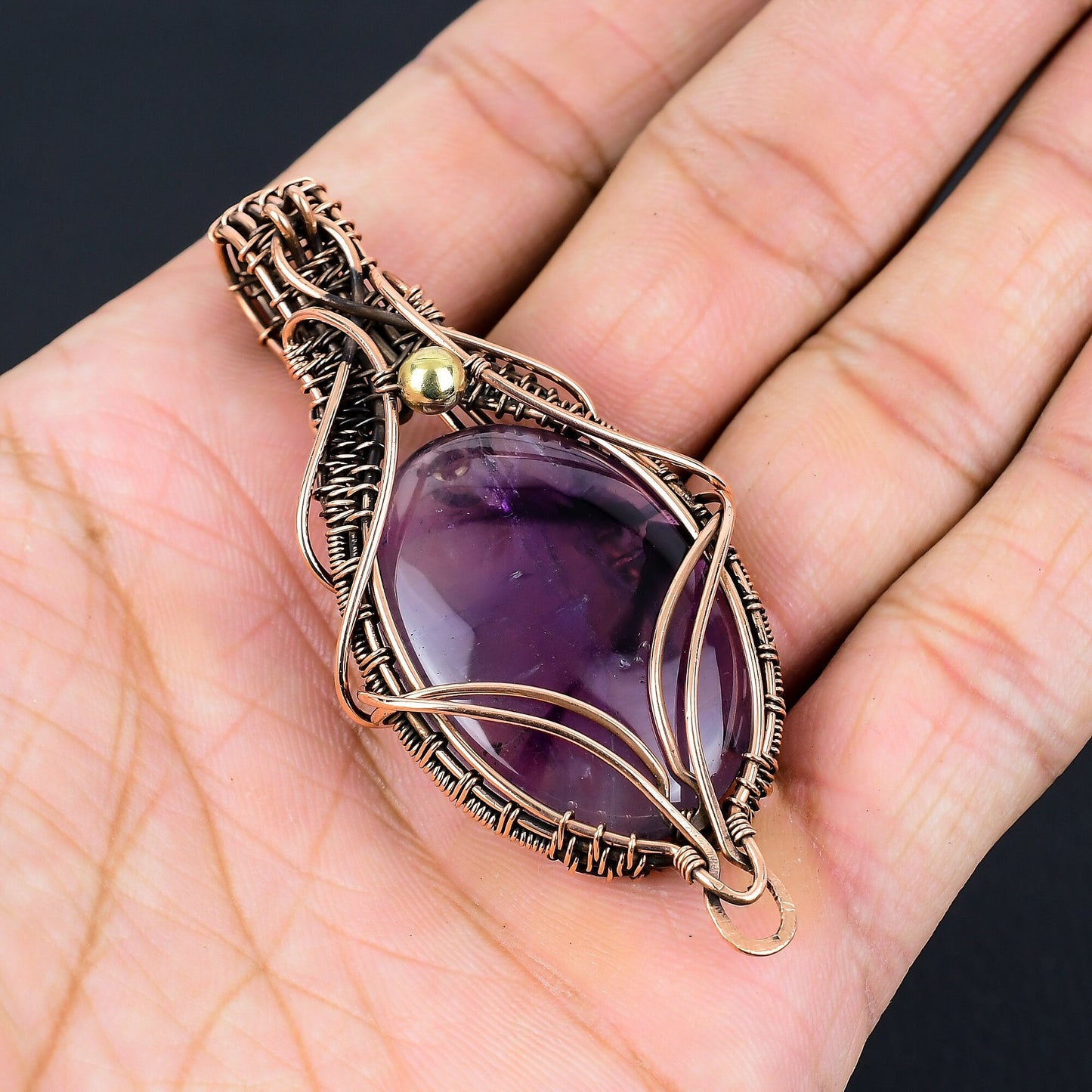 Purple Star Amethyst Gemstone Pendant