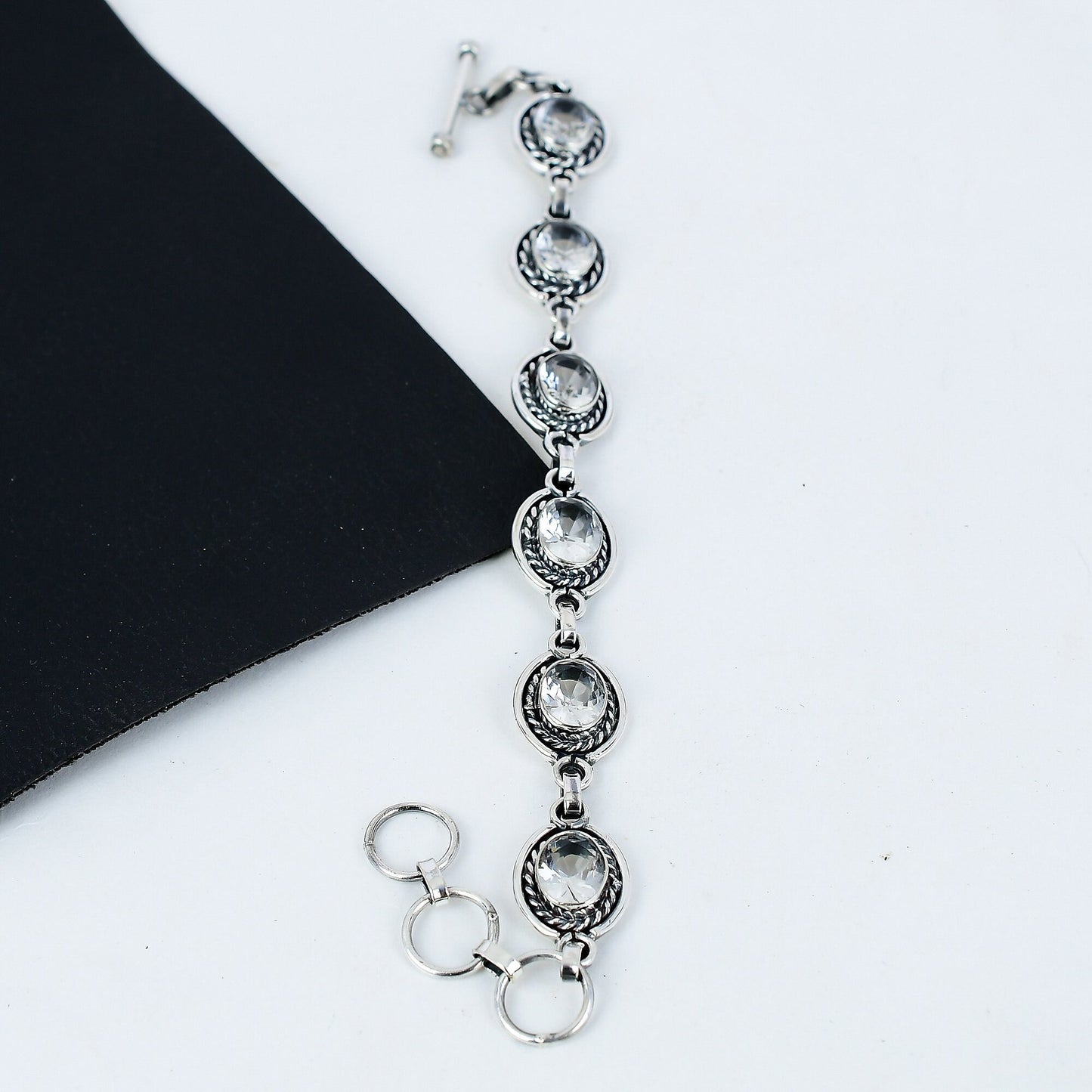 White Topaz Gemstone Bracelet