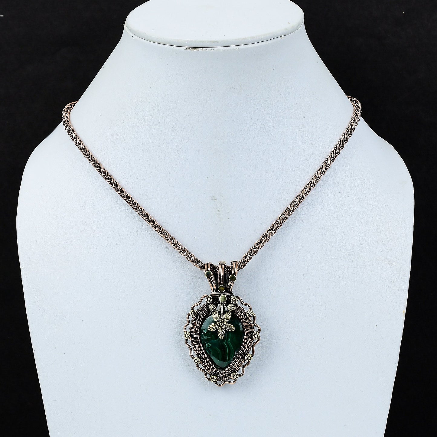 Green Malachite Gemstone Pendant
