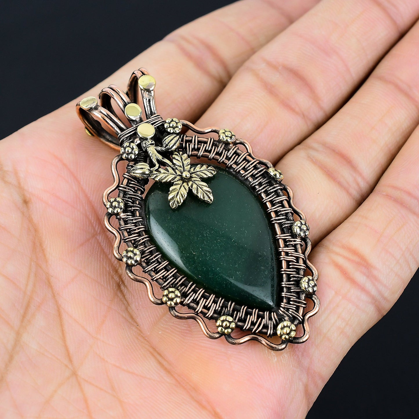 Green Jade Gemstone Pendant