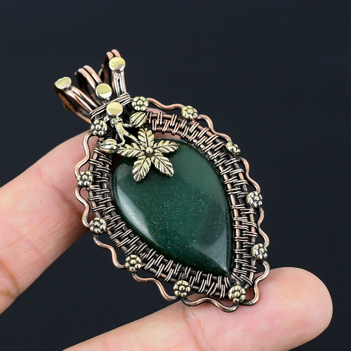 Green Jade Gemstone Pendant