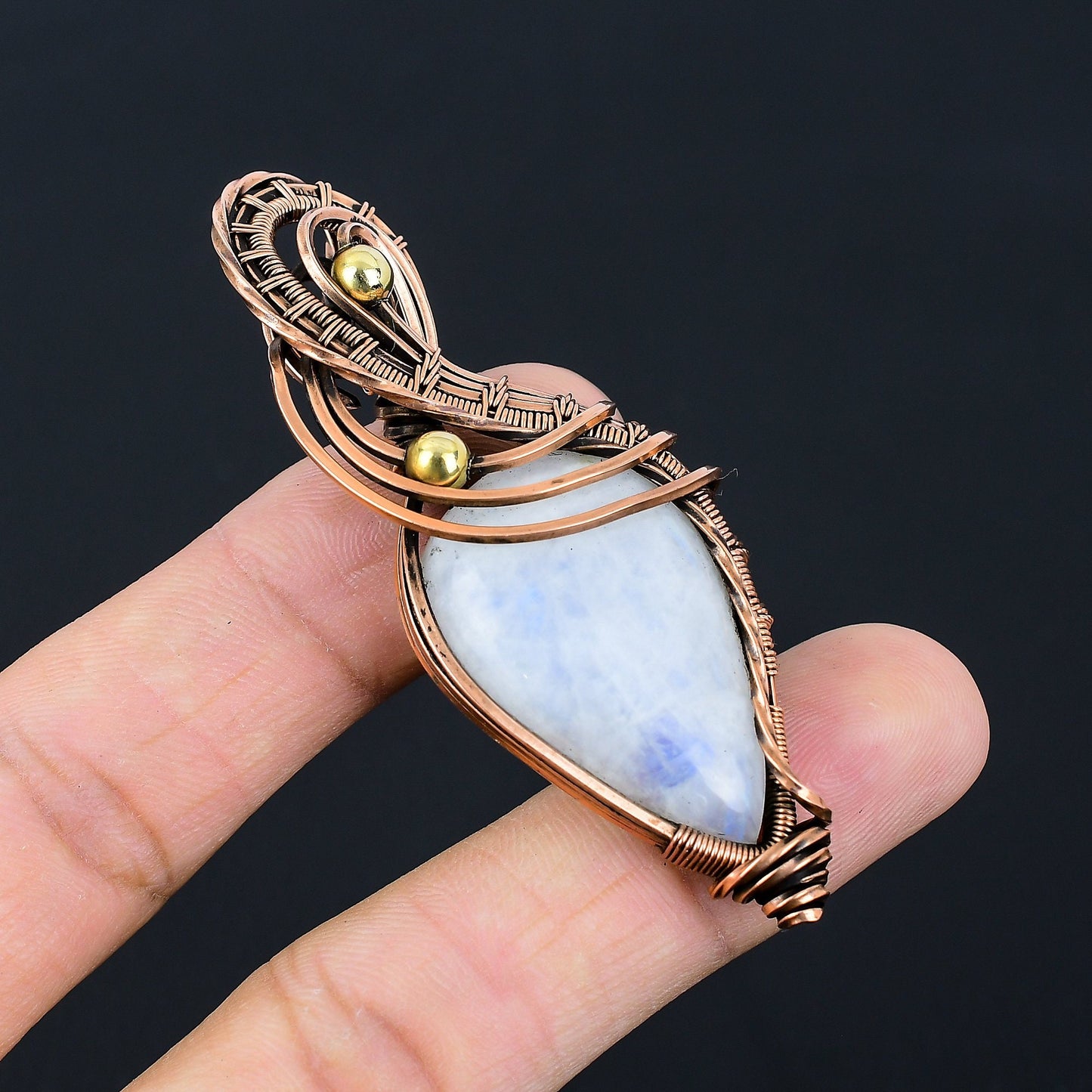 Rainbow Moonstone Gemstone Pendant