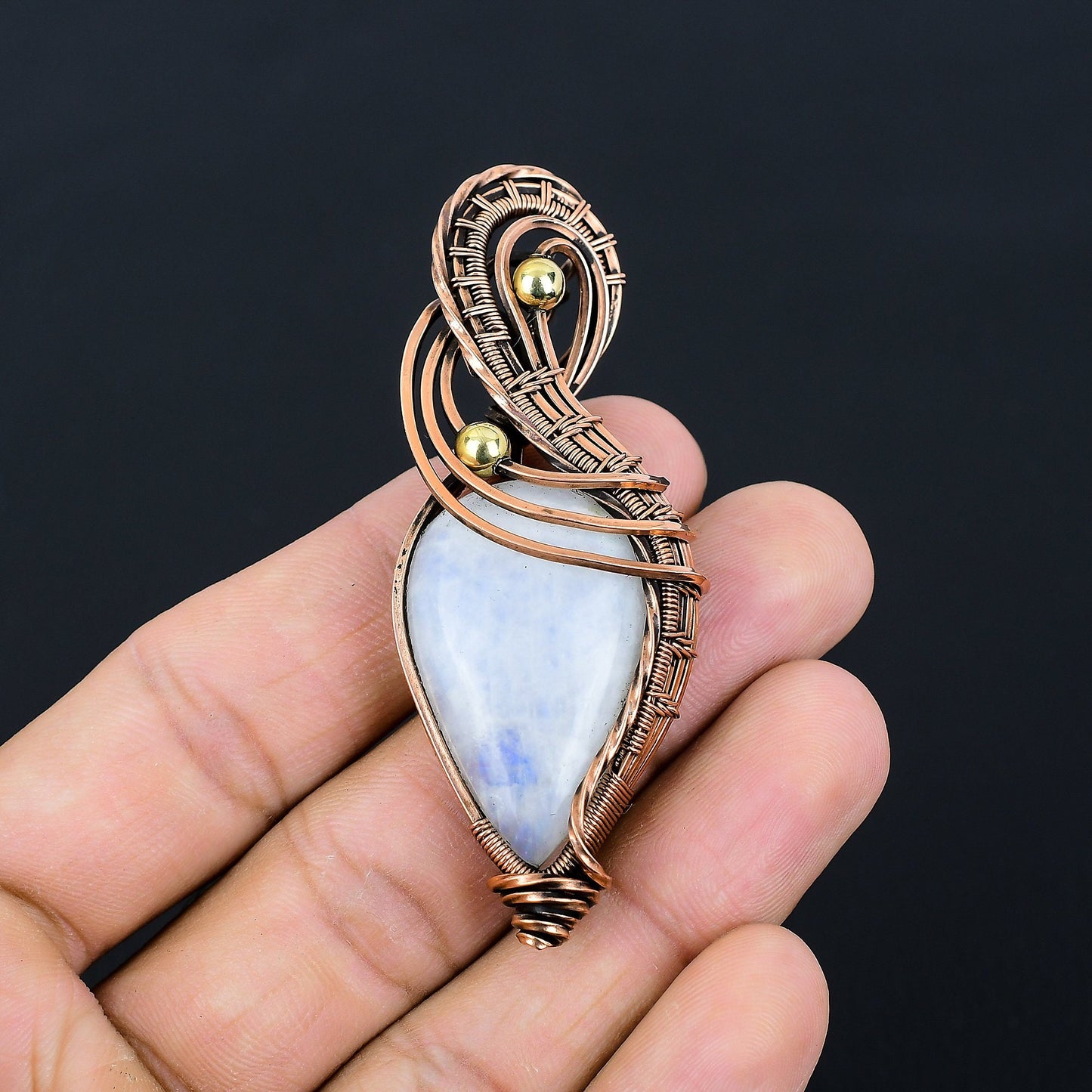 Rainbow Moonstone Gemstone Pendant