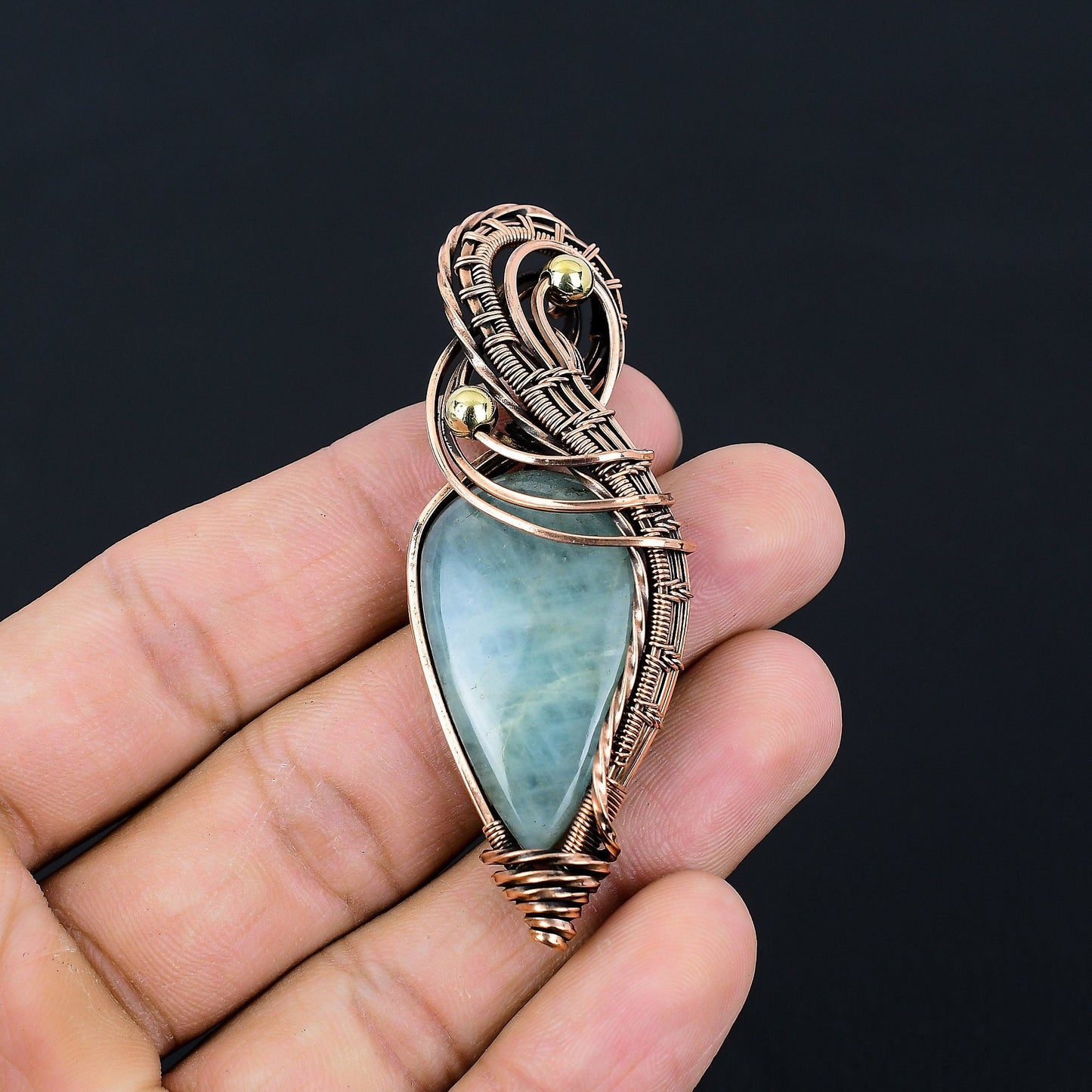 Aquamarine Blue Gemstone Pendant