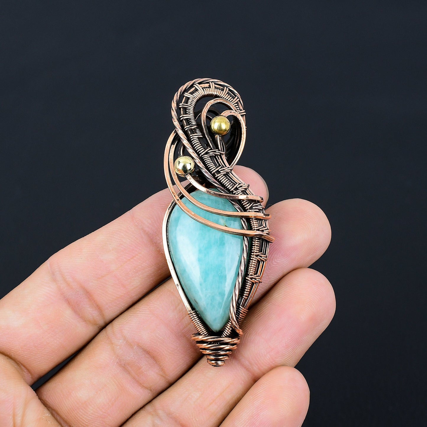 Blue Amazonite Gemstone Pendant