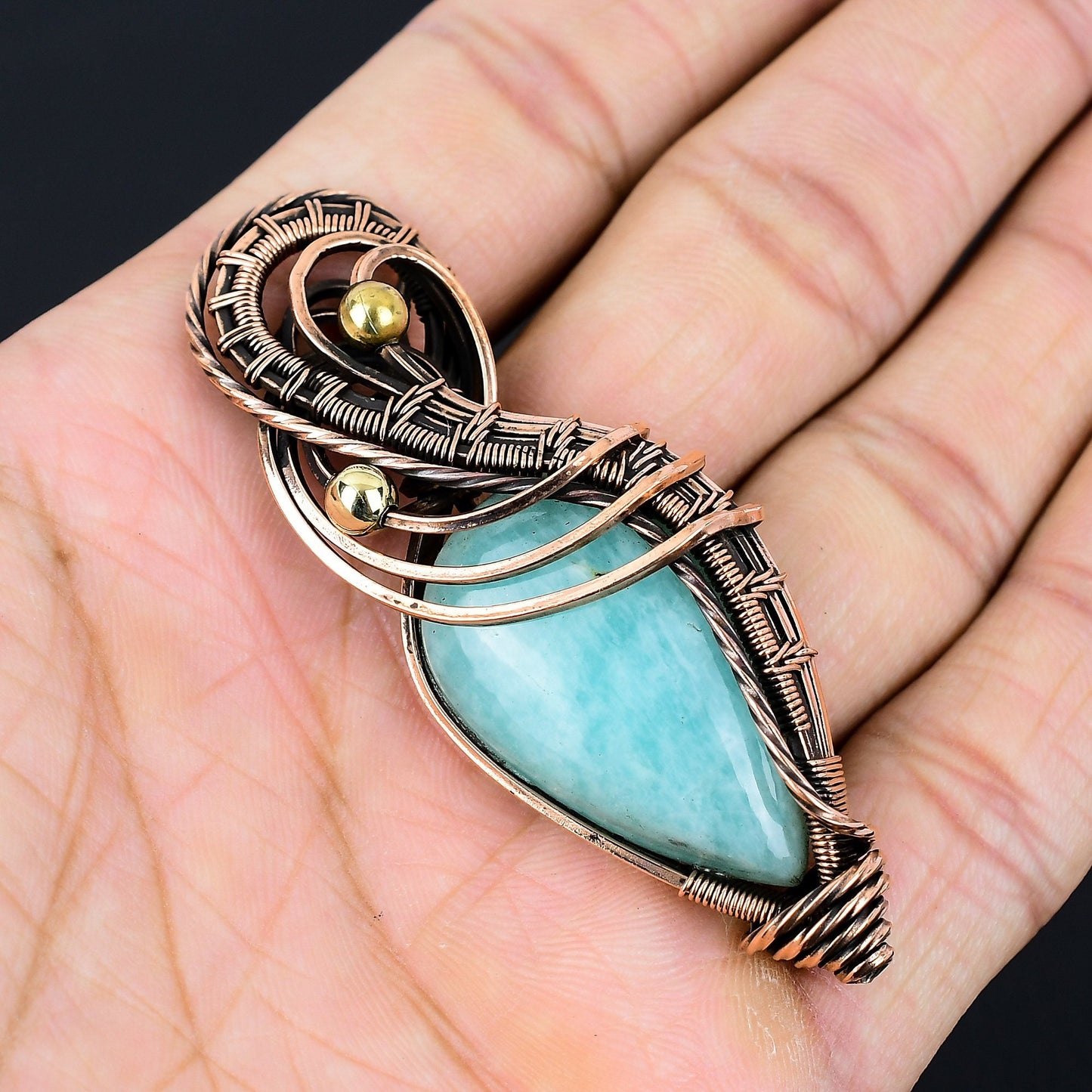 Blue Amazonite Gemstone Pendant