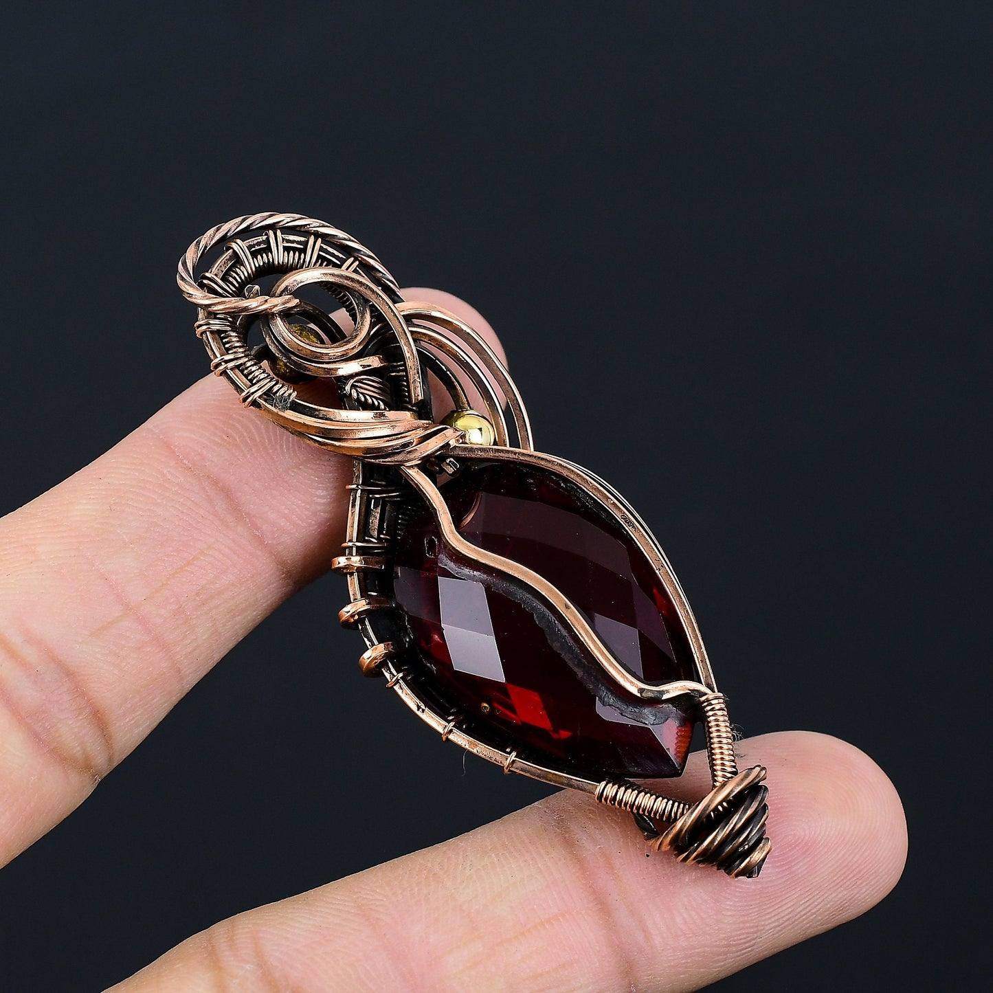 Red Garnet Gemstone Pendant