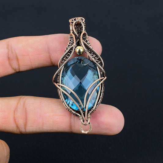 Blue Topaz Gemstone Pendant