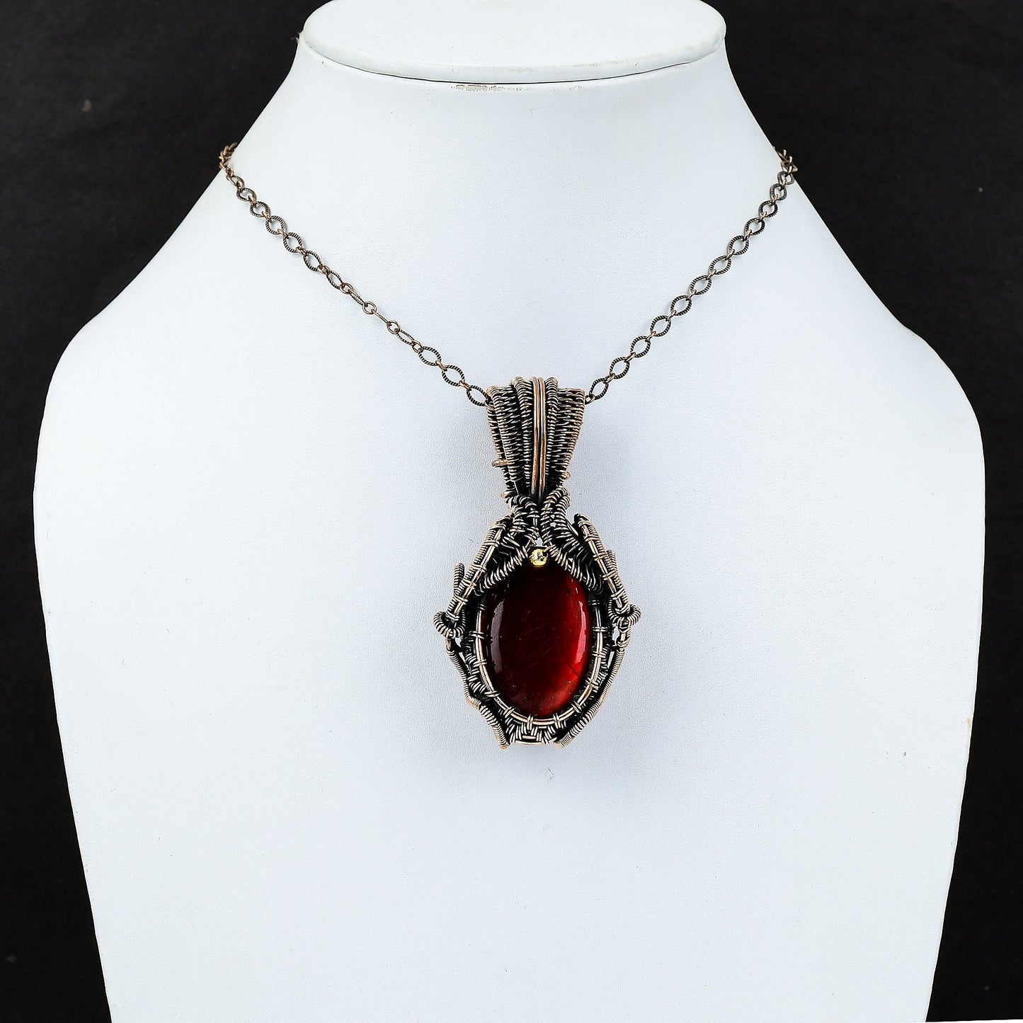 Red Fire Labradorite Gemstone Pendant