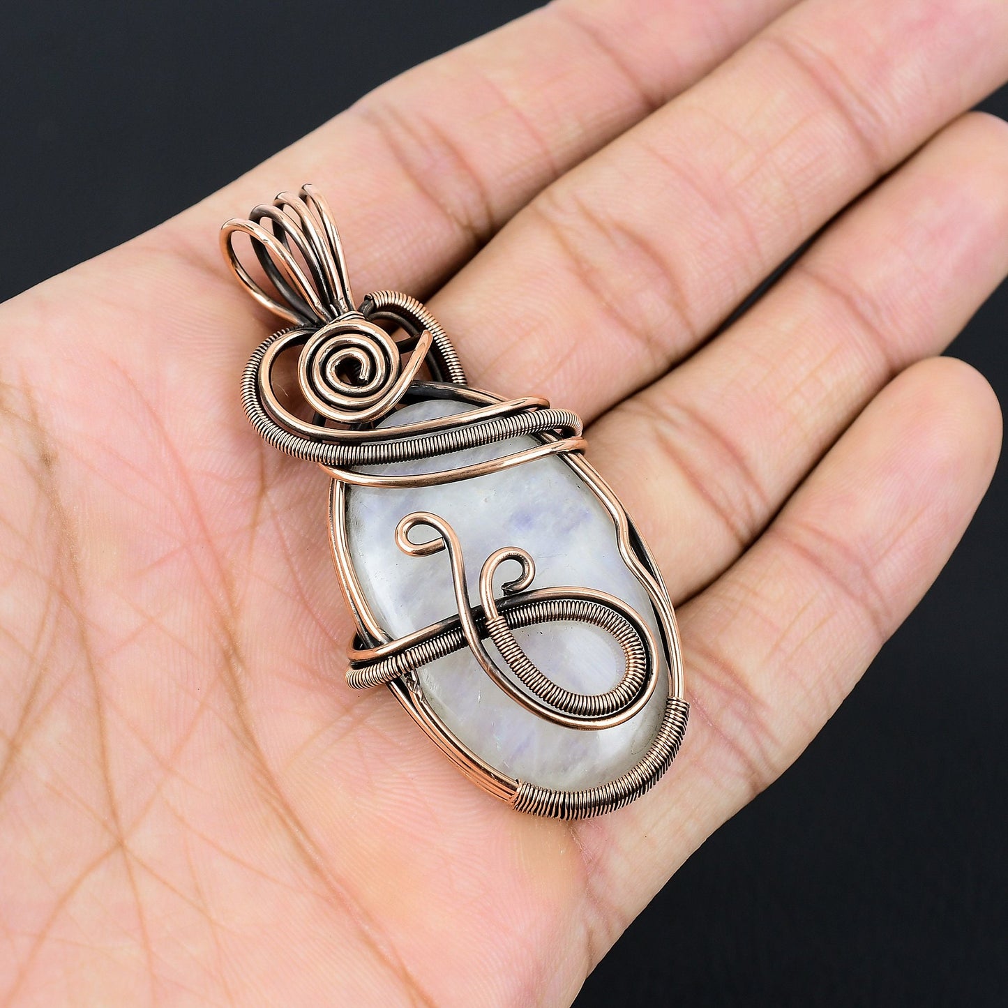 Rainbow Moonstone Gemstone Pendant