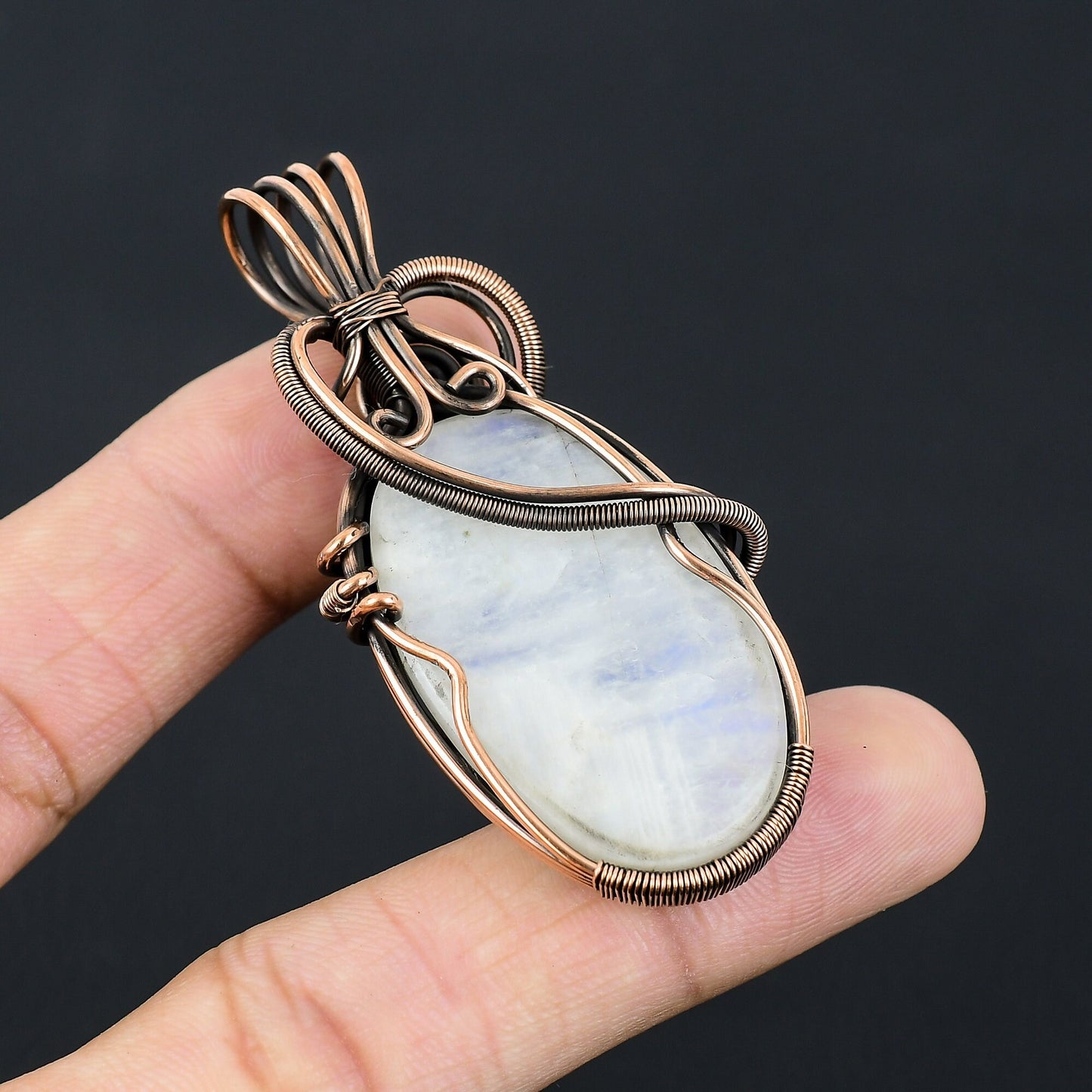 Rainbow Moonstone Gemstone Pendant