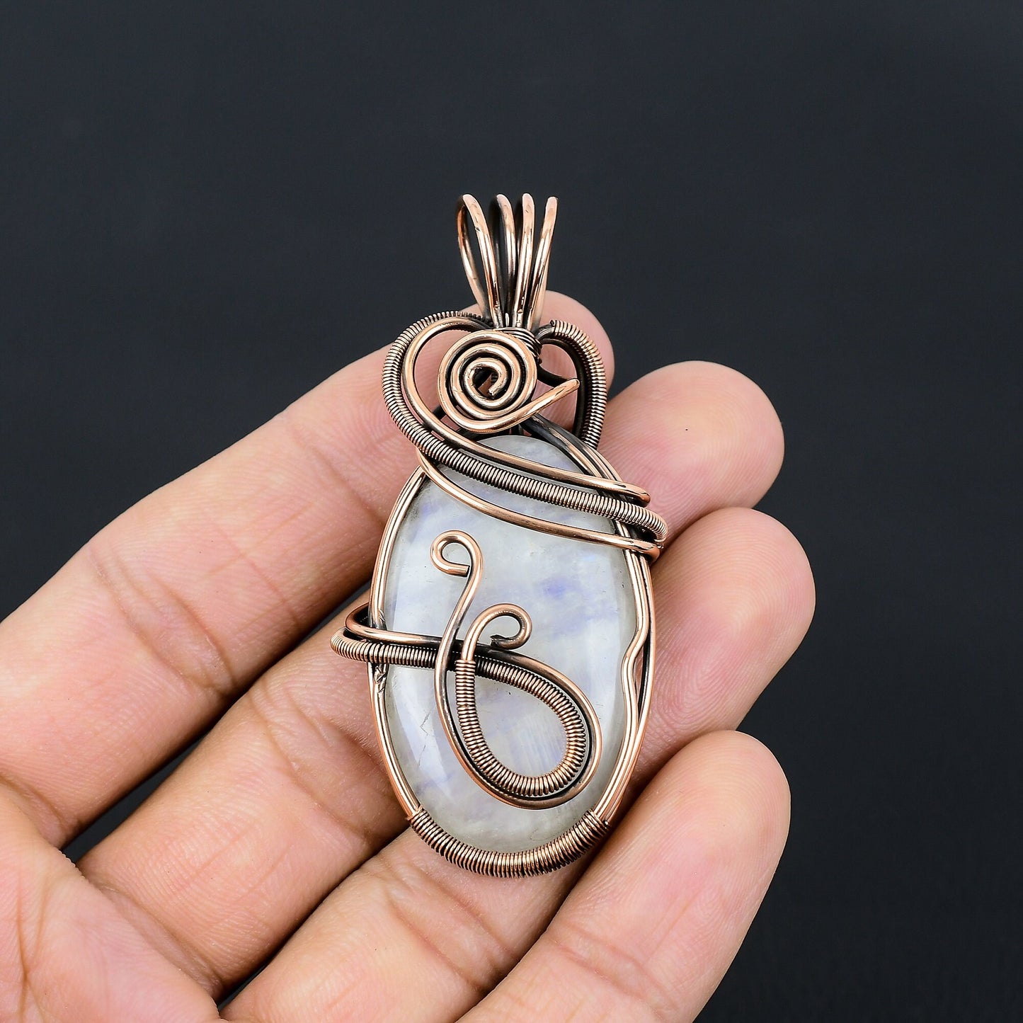 Rainbow Moonstone Gemstone Pendant