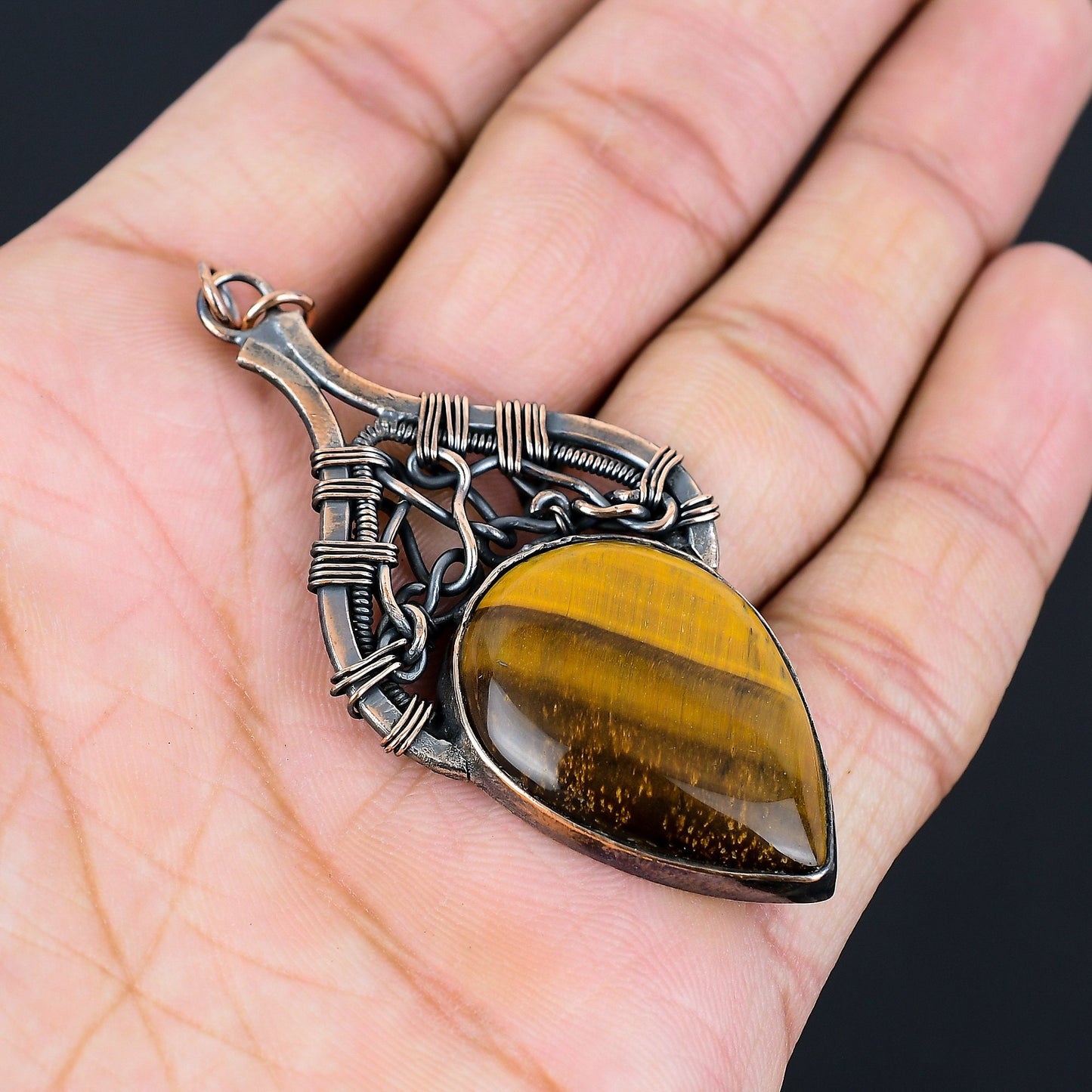 Brown Tiger Eye Gemstone Pendant