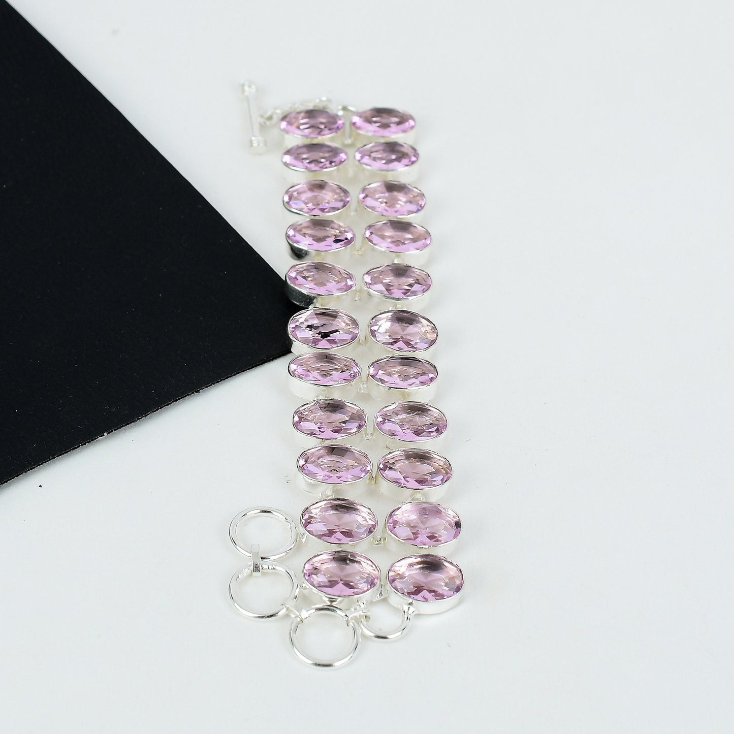 Pink Kunzite Gemstone Bracelet