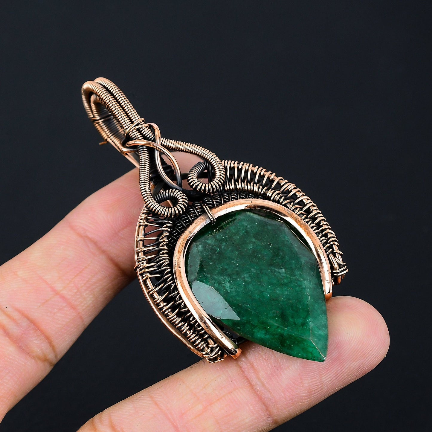 Green Emerald Gemstone Pendant