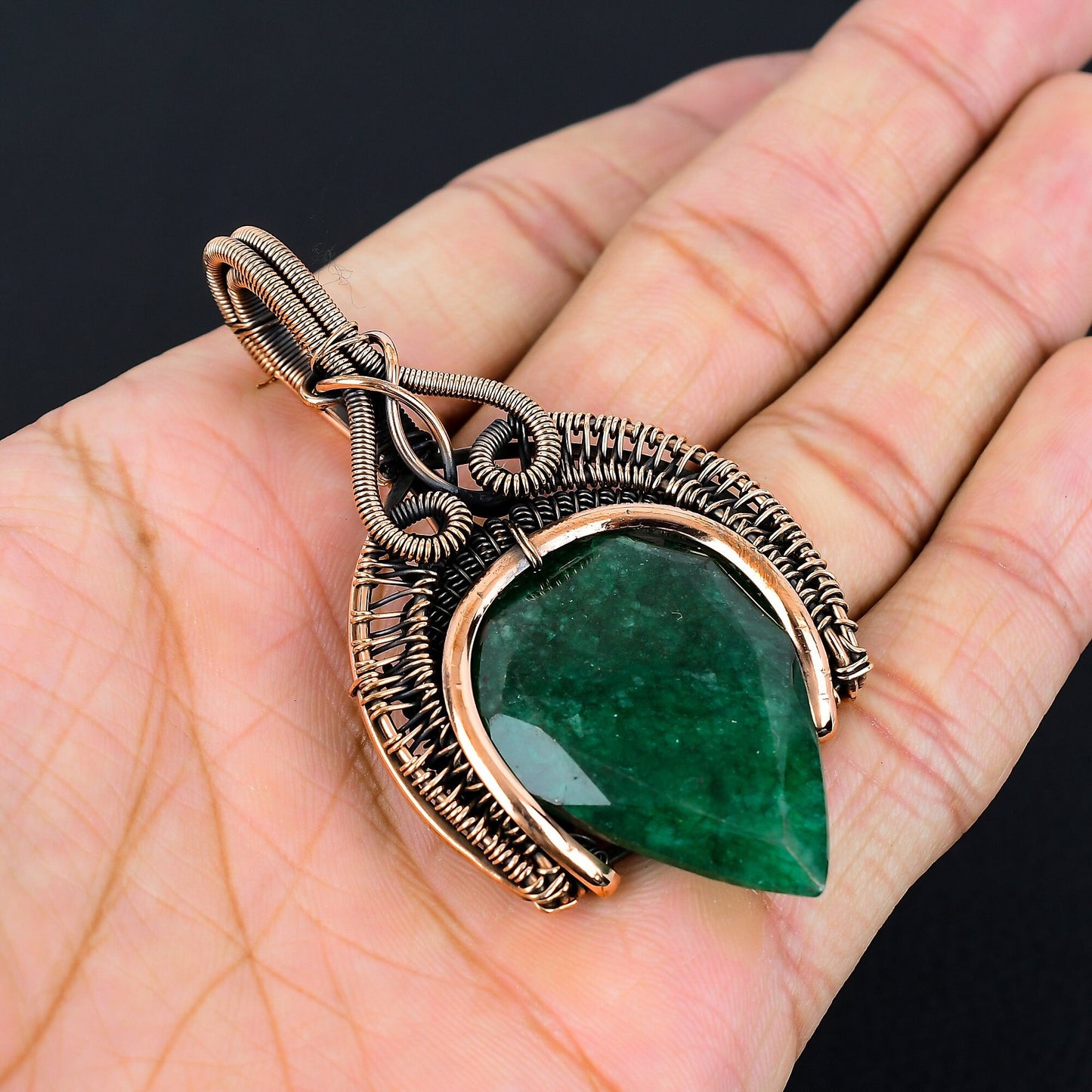Green Emerald Gemstone Pendant
