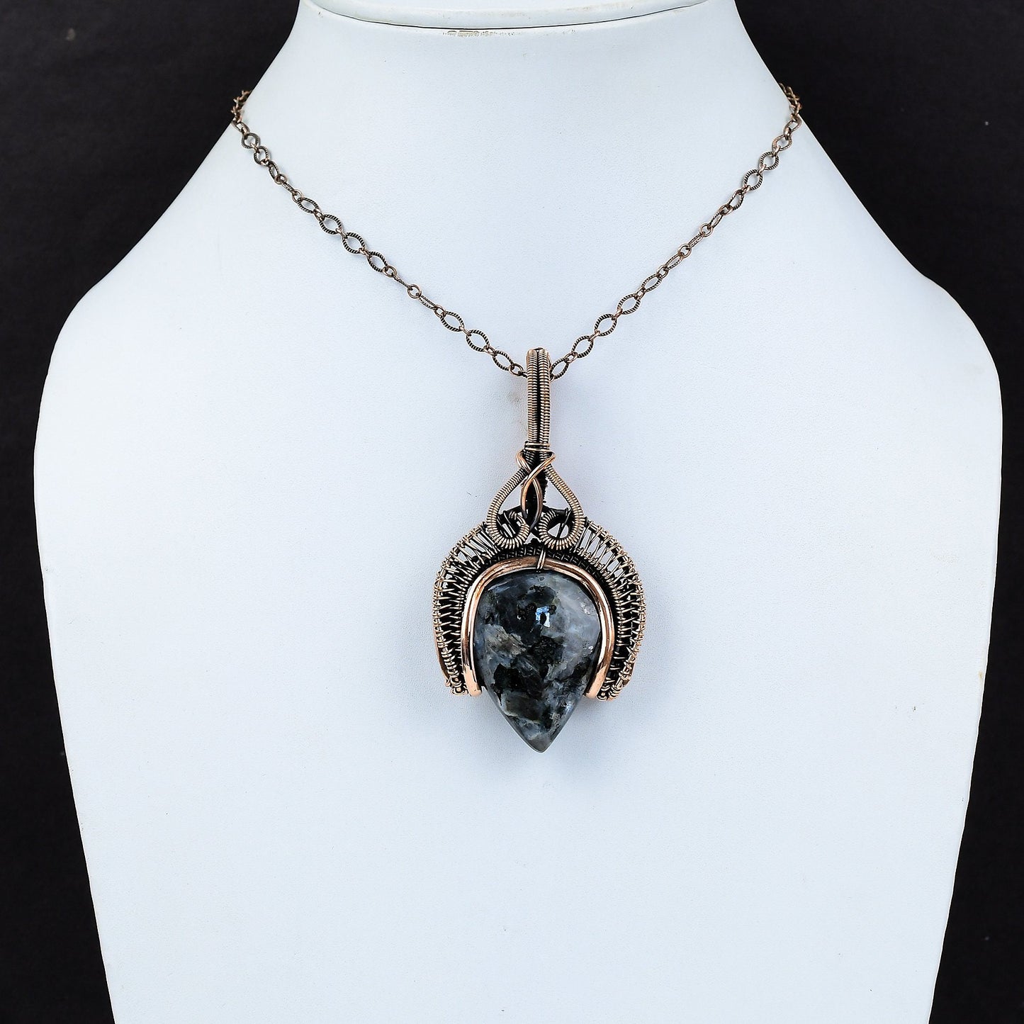 Grey Larvikite Gemstone Pendant