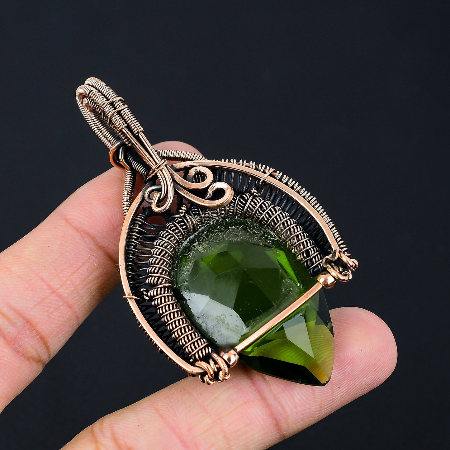 Green Peridot Gemstone Pendant