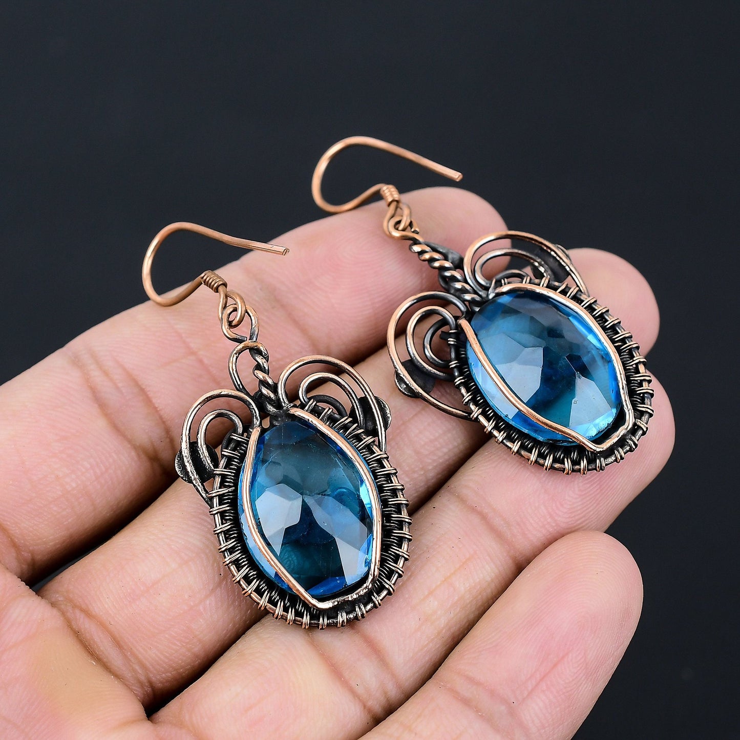 London Blue Topaz Gemstone Earrings