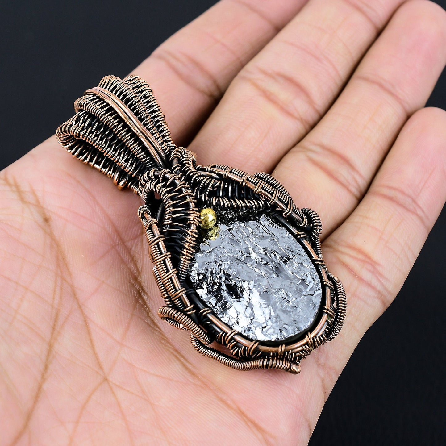 Black Shungite Gemstone Pendant