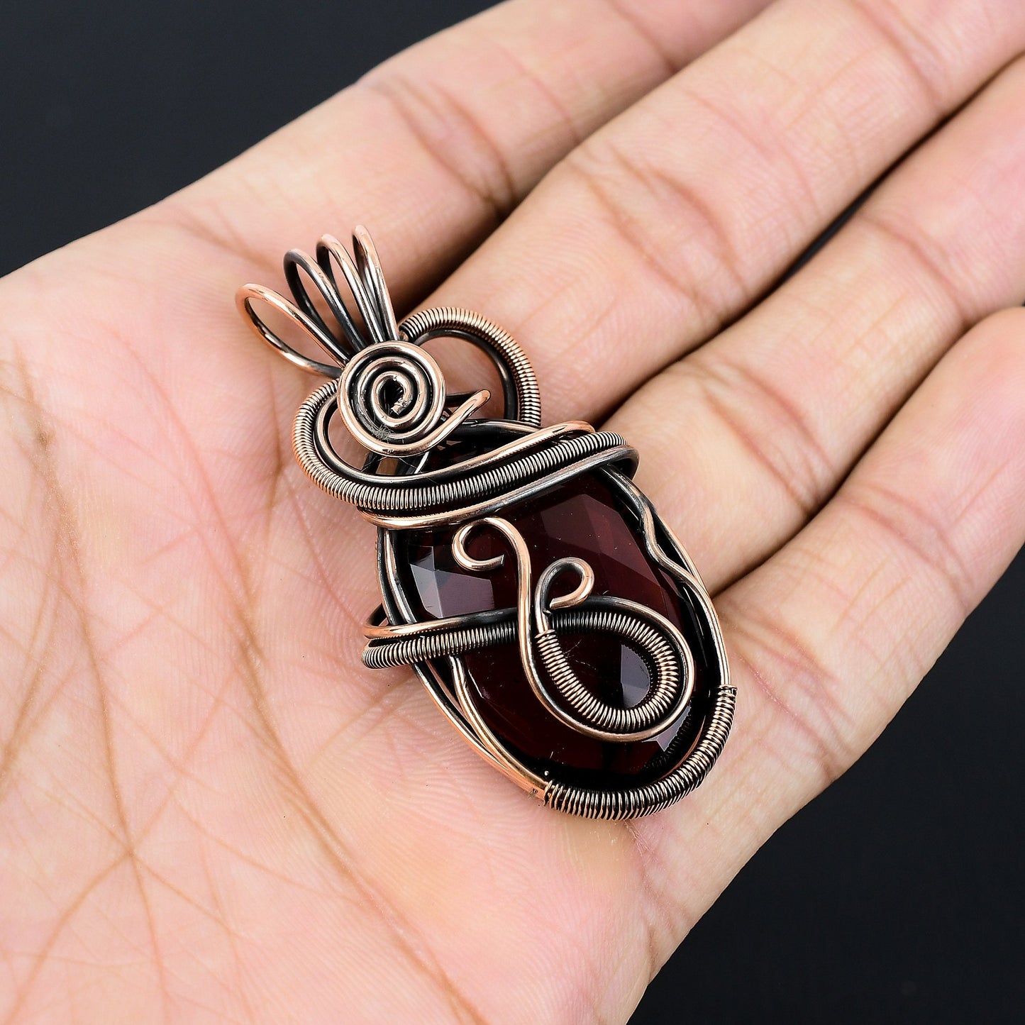 Red Garnet Gemstone Pendant