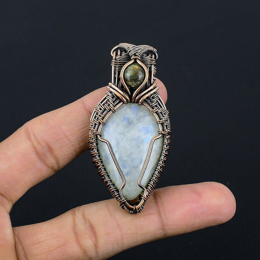 Rainbow Moonstone Gemstone Pendant