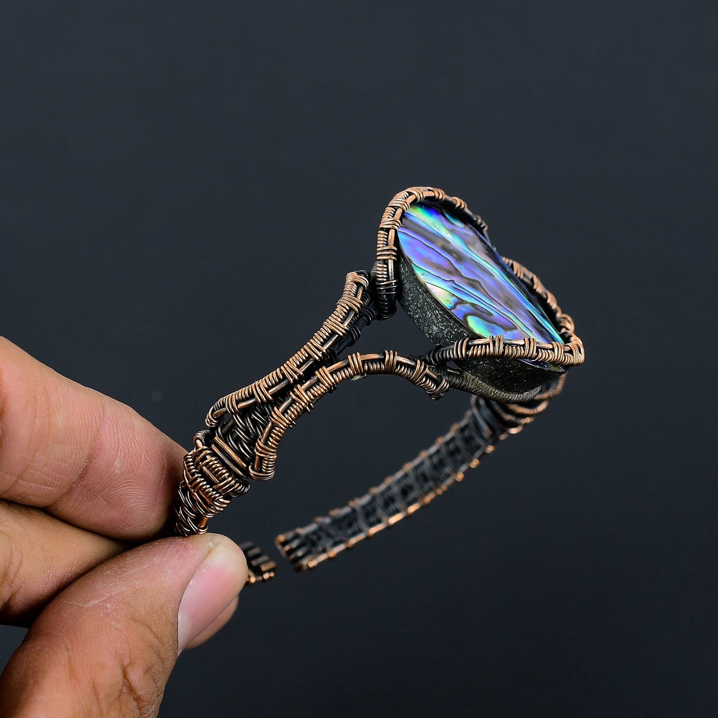 Blue-Green Abalone Gemstone Bracelet