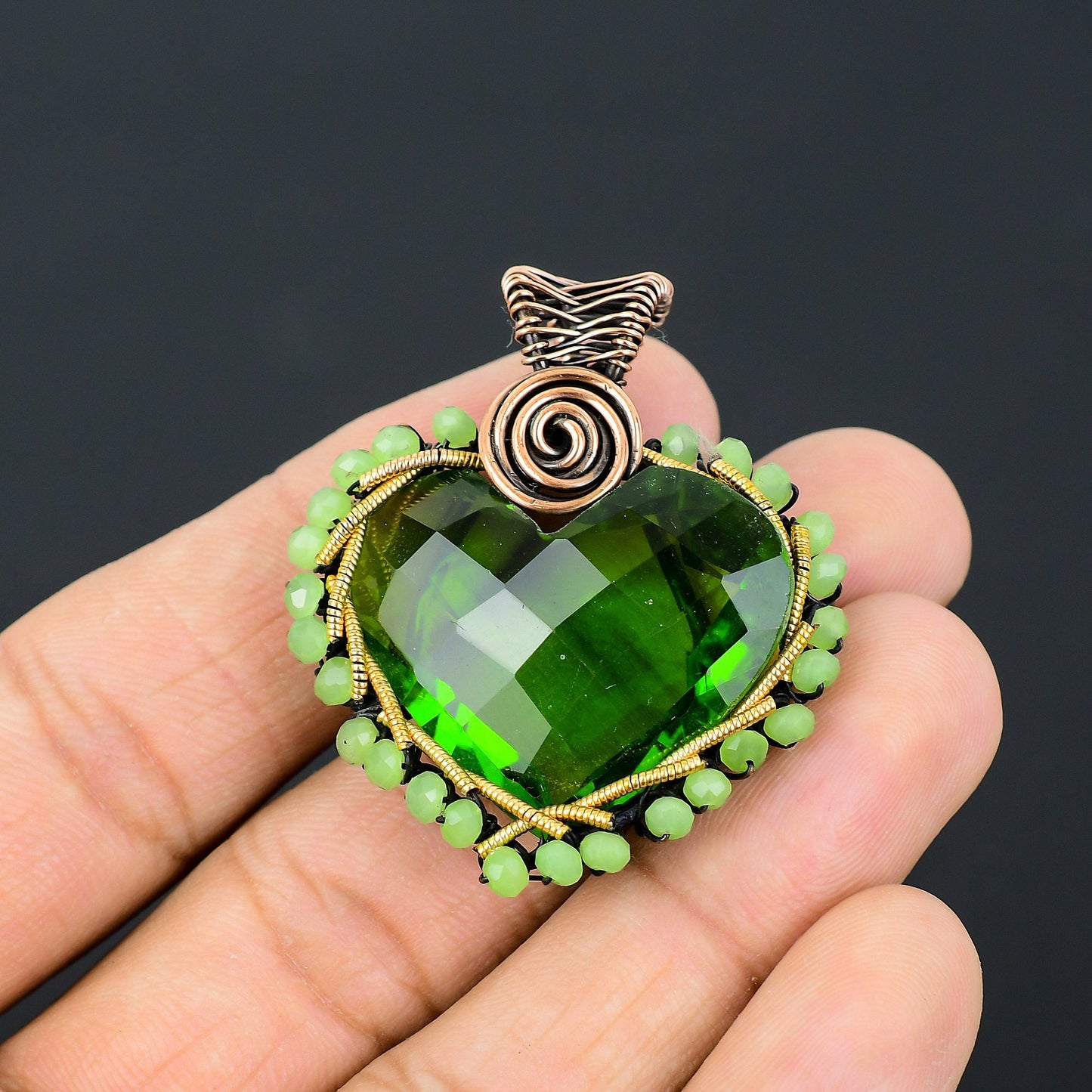Green Peridot Gemstone Pendant