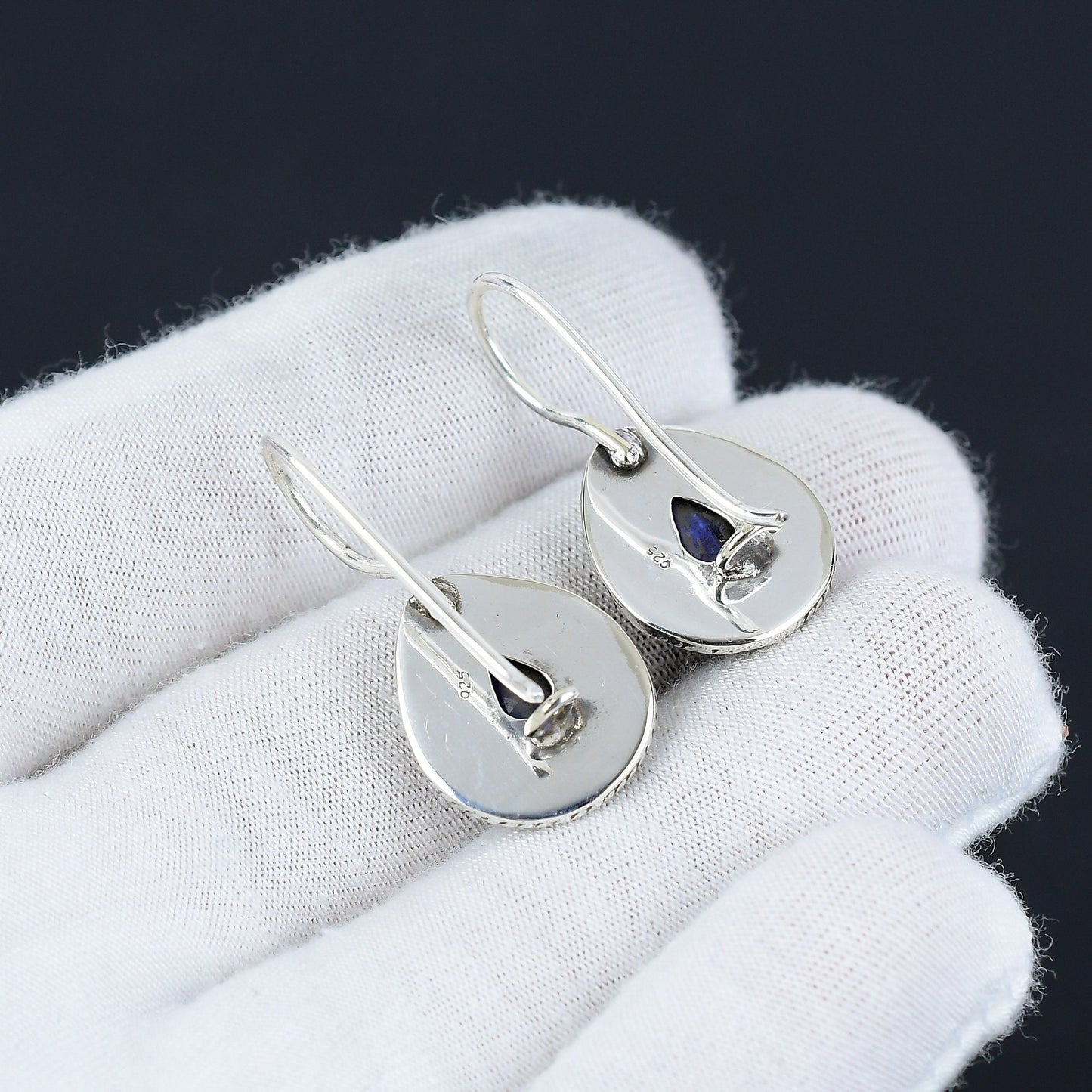 Blue Sapphire Gemstone Earrings