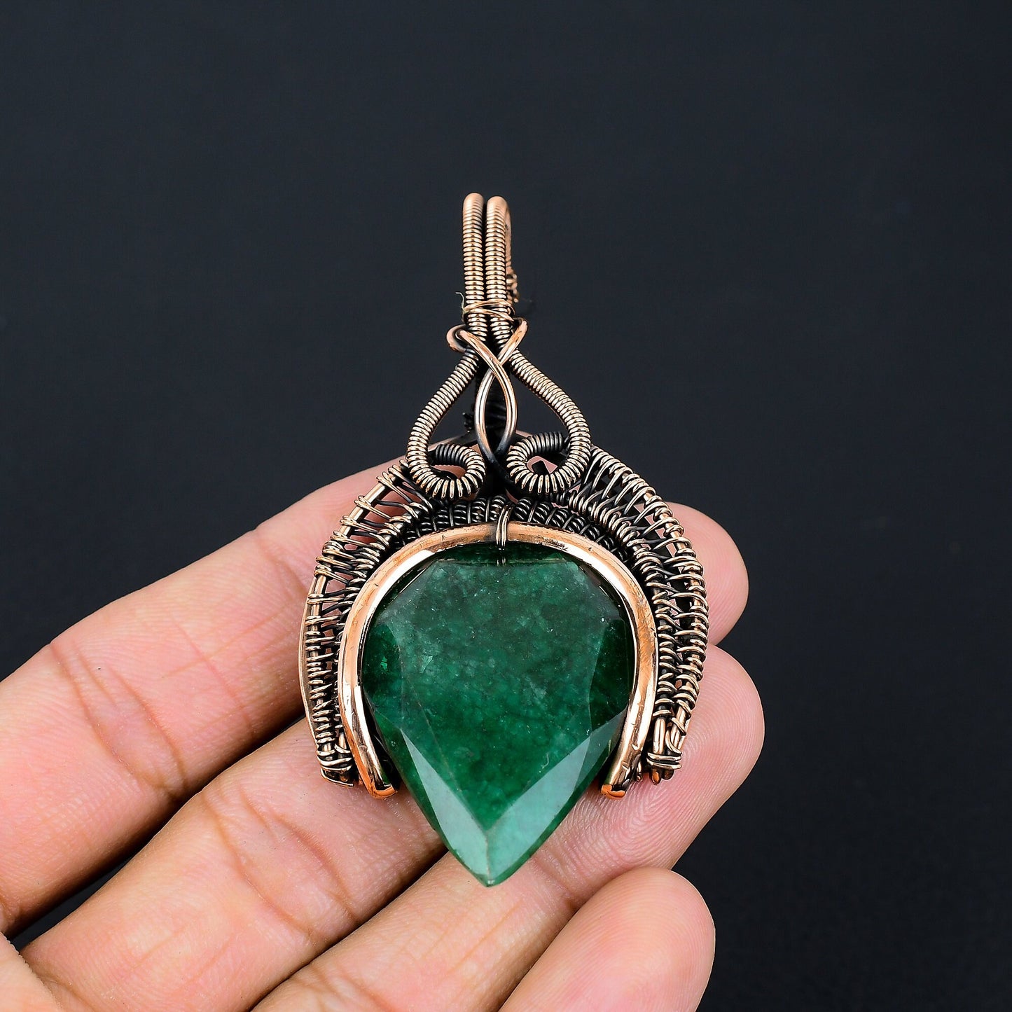 Green Emerald Gemstone Pendant