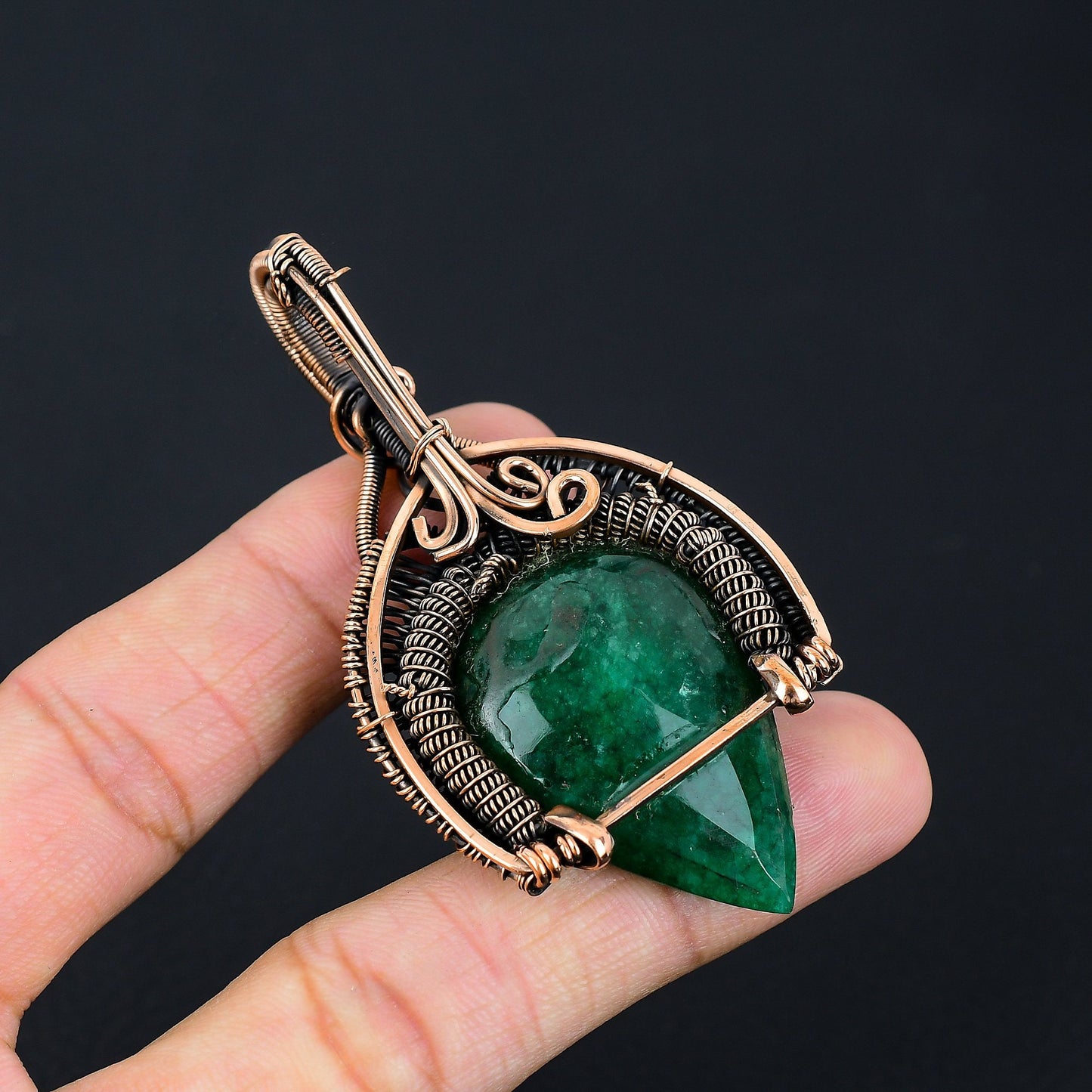 Green Emerald Gemstone Pendant