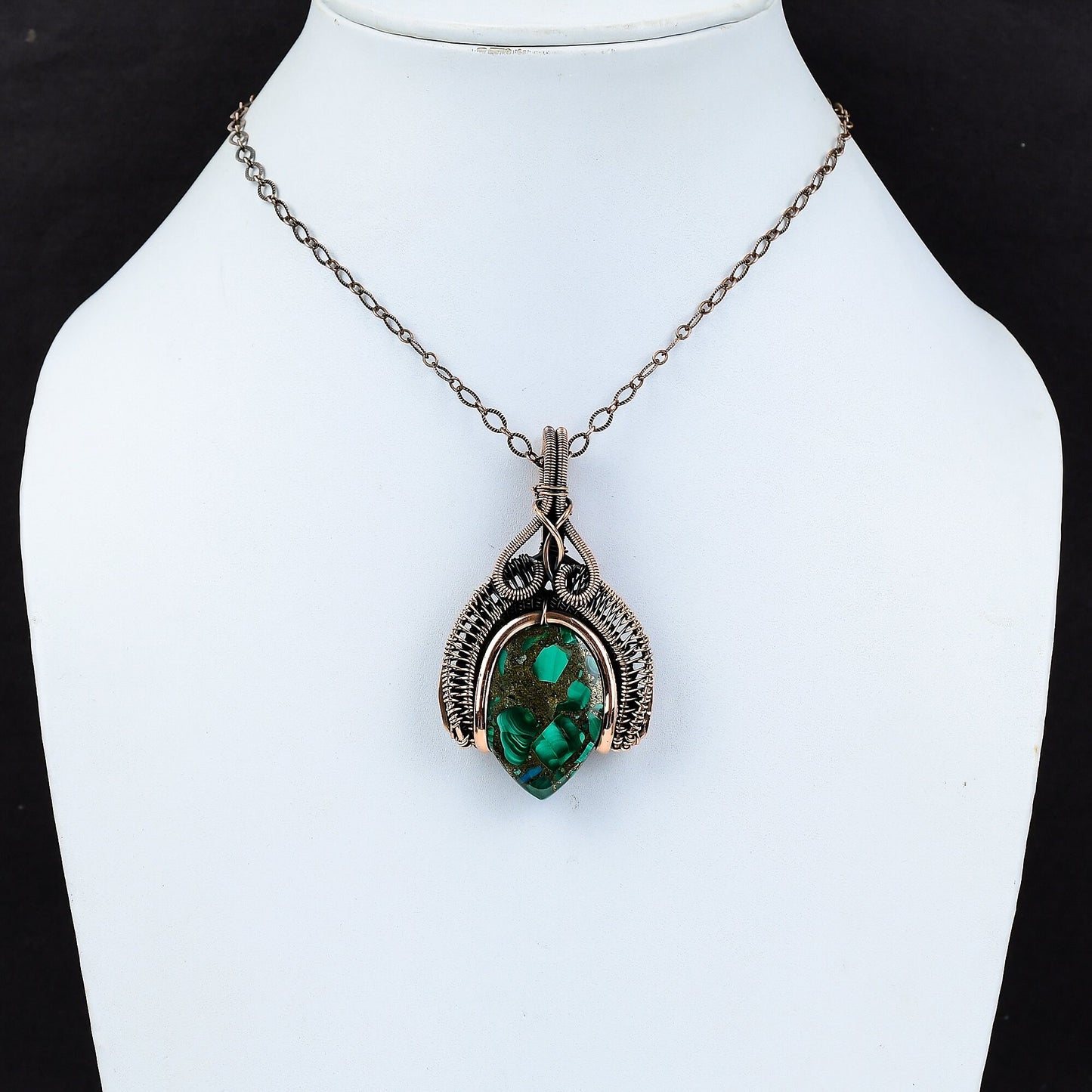 Green Malachite Gemstone Pendant
