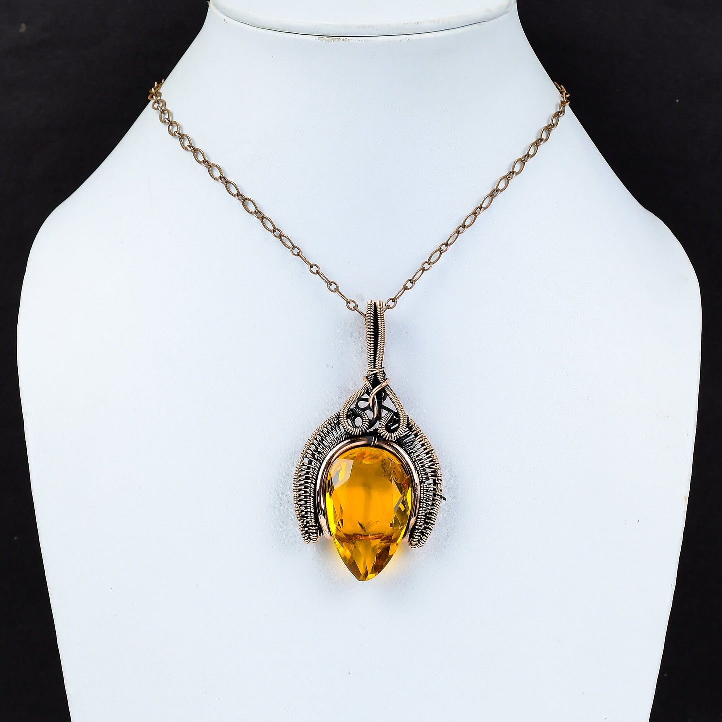 Yellow Citrine Gemstone Pendant
