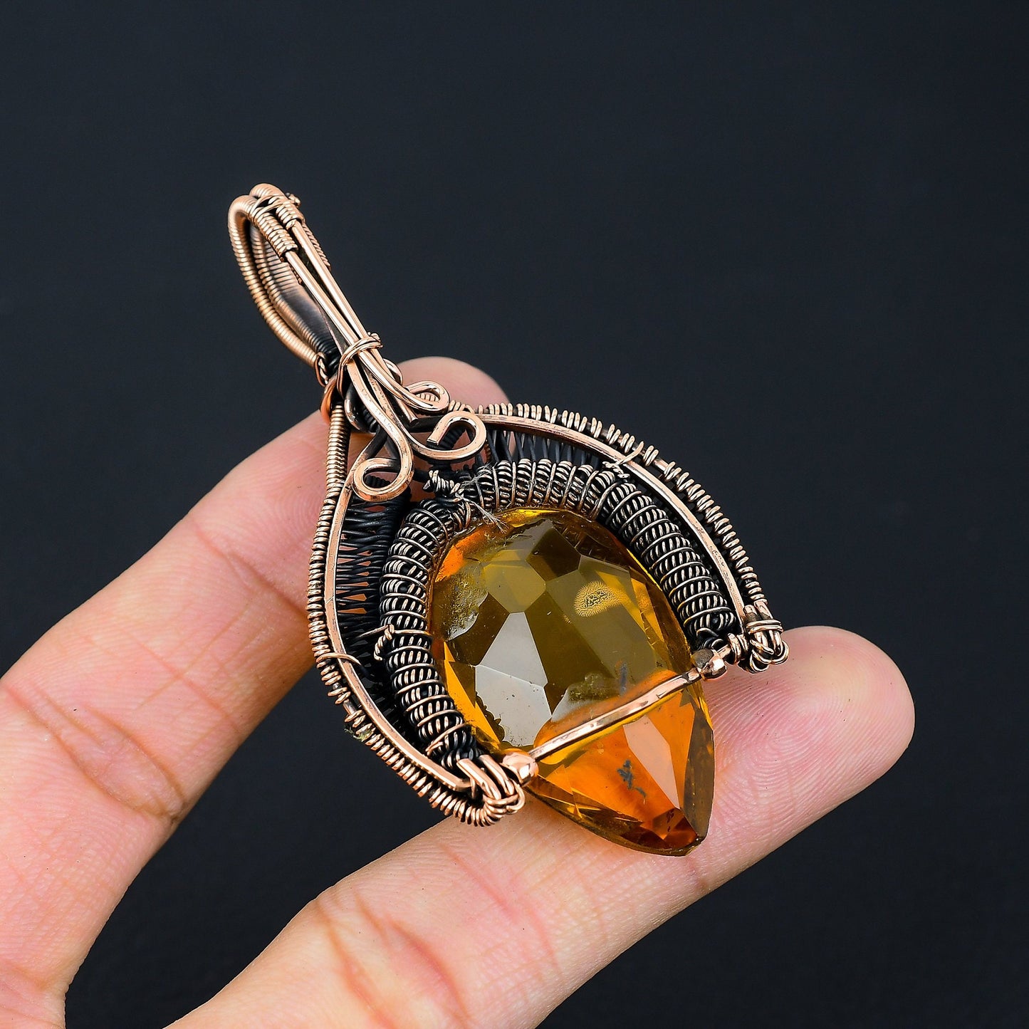 Yellow Citrine Gemstone Pendant