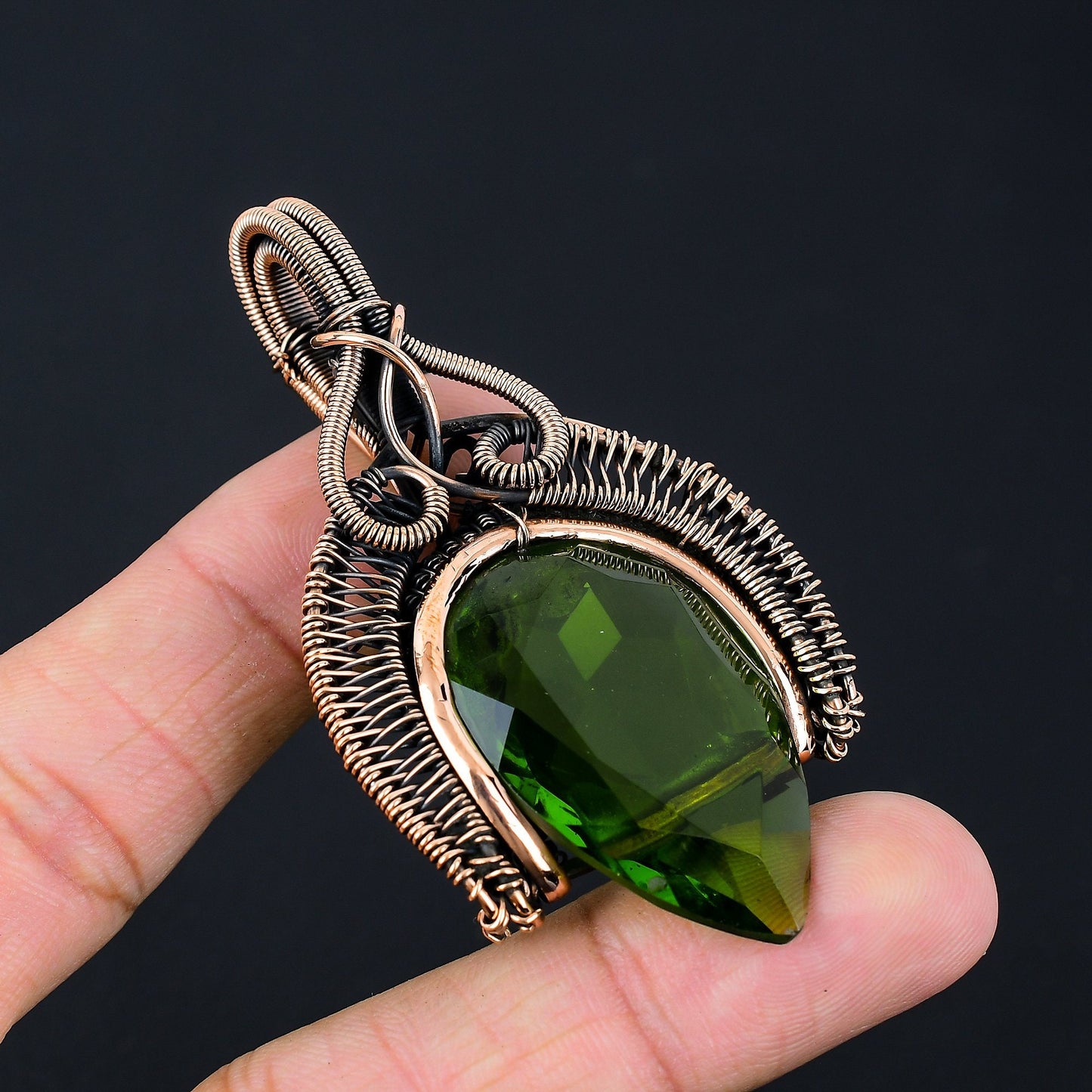 Green Peridot Gemstone Pendant