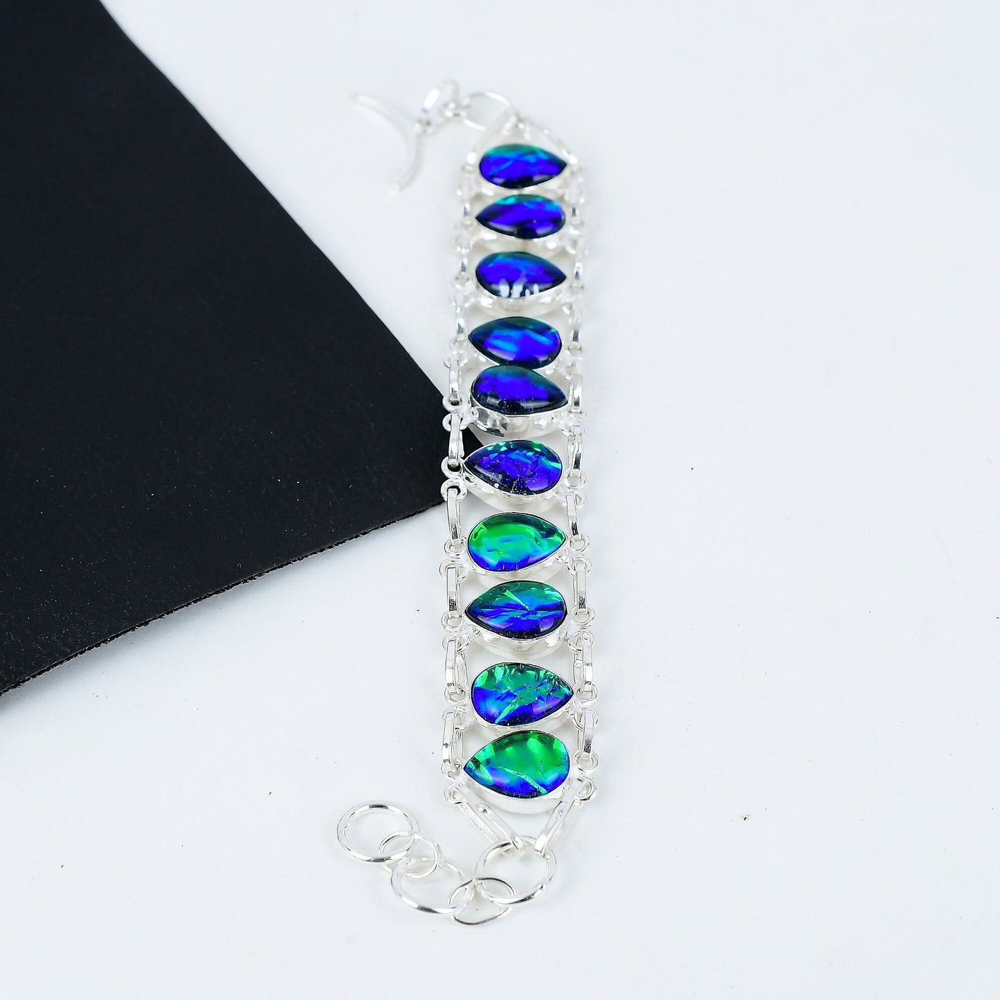 Orange Fire Opal Gemstone Bracelet