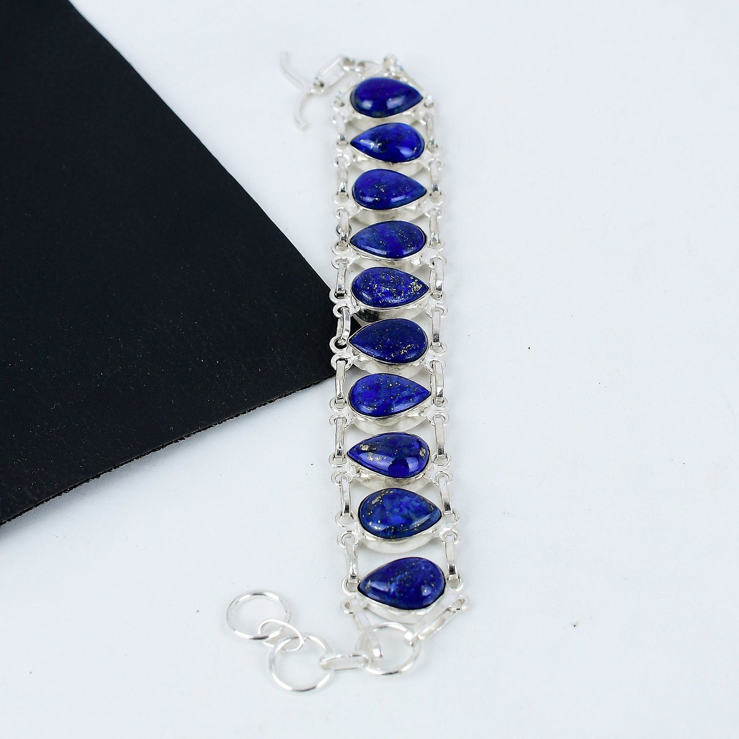 Blue Lapis Lazuli Sterling Silver Bracelet