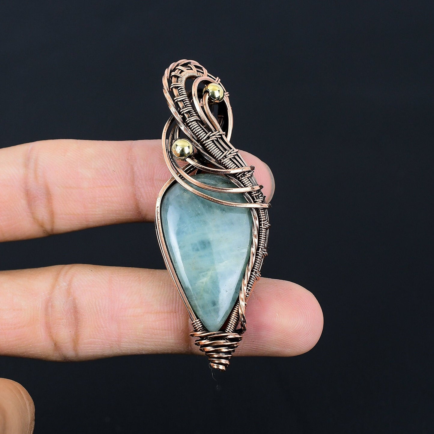 Aquamarine Blue Gemstone Pendant