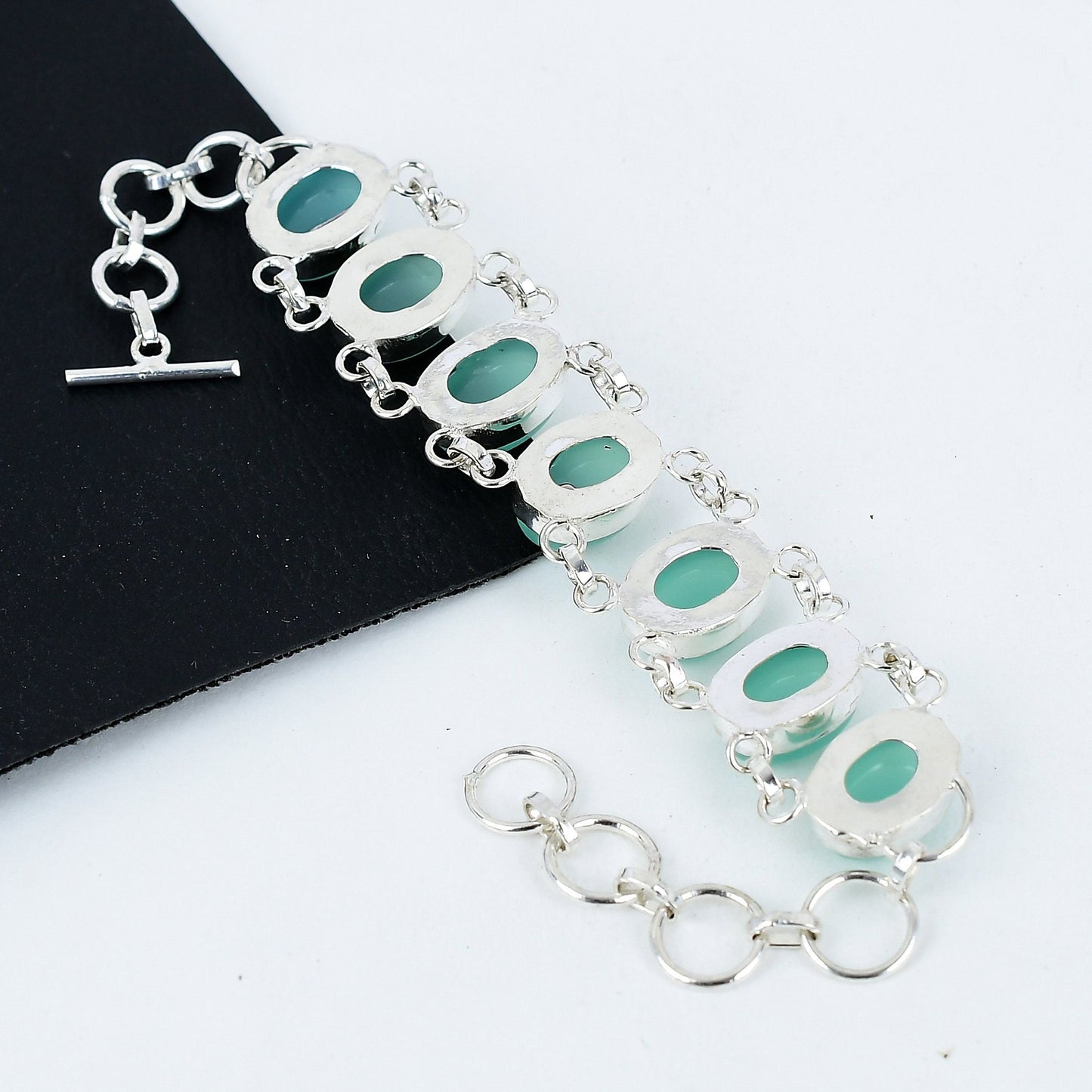 Green Chalcedony Gemstone Bracelet