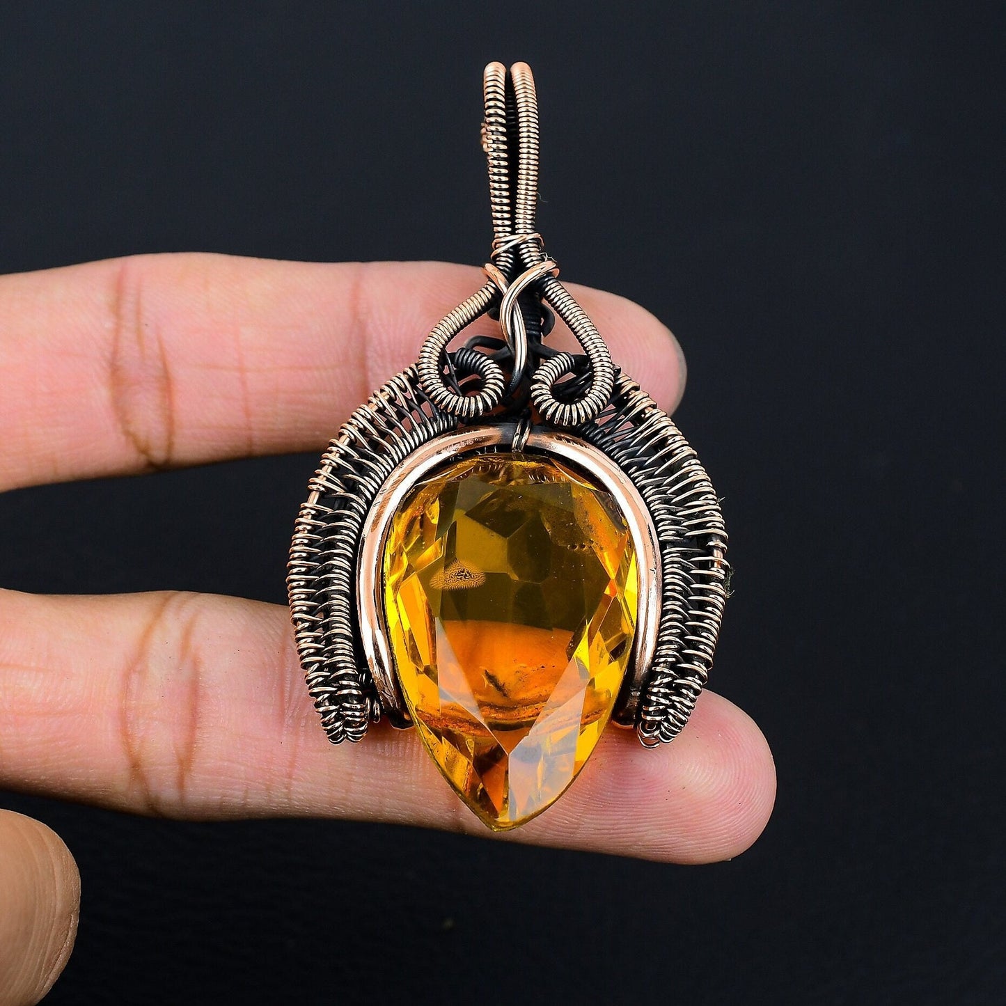 Yellow Citrine Gemstone Pendant