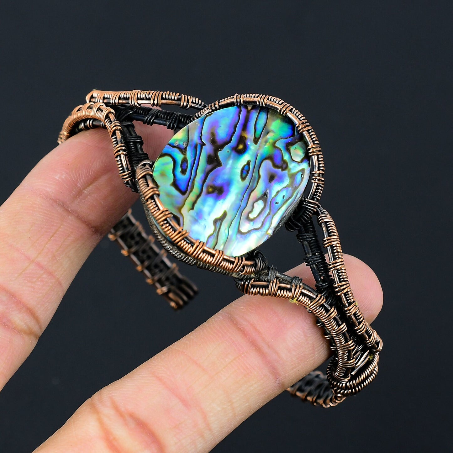 Blue-Green Abalone Gemstone Bracelet